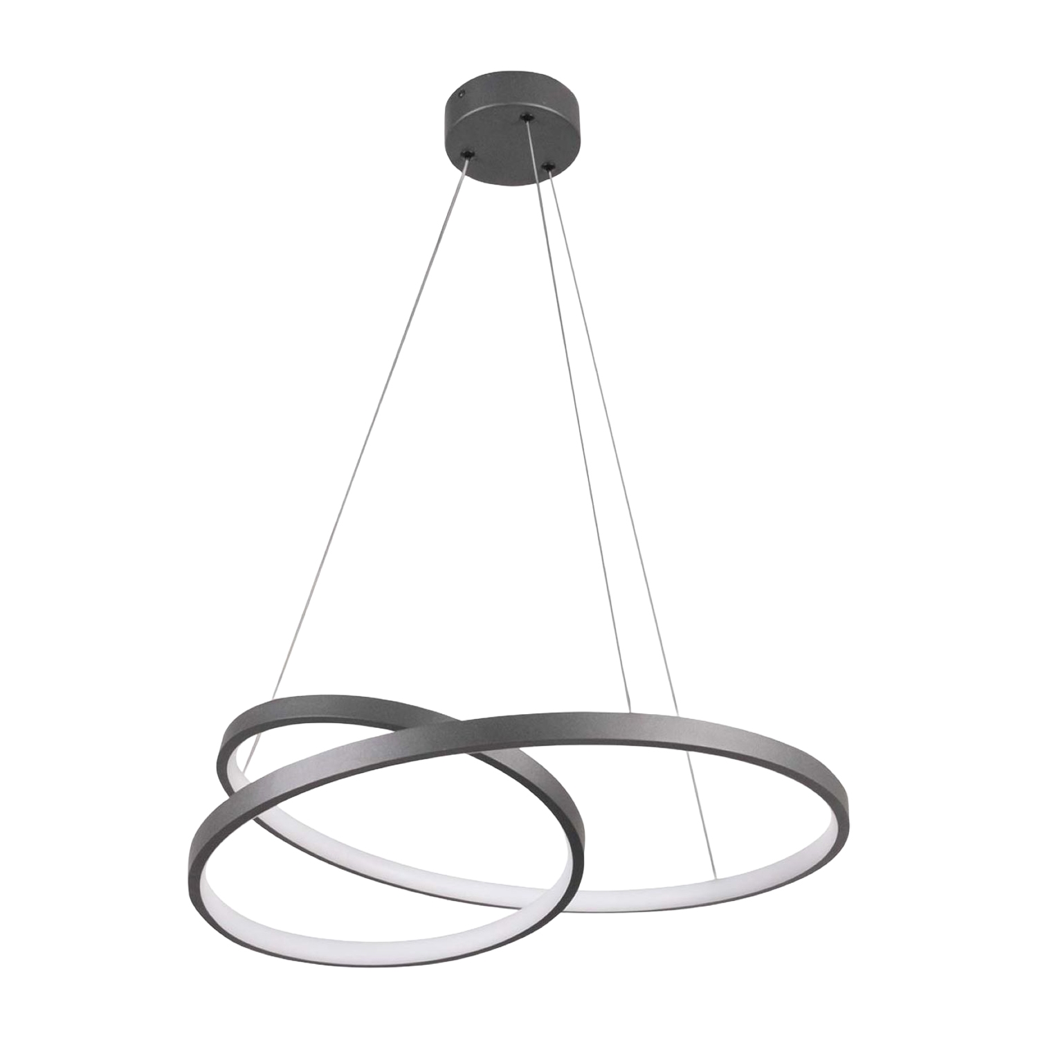 Lampa wisząca LED Sanico Goldlux Zefira, 50 cm, 4000K, antracyt