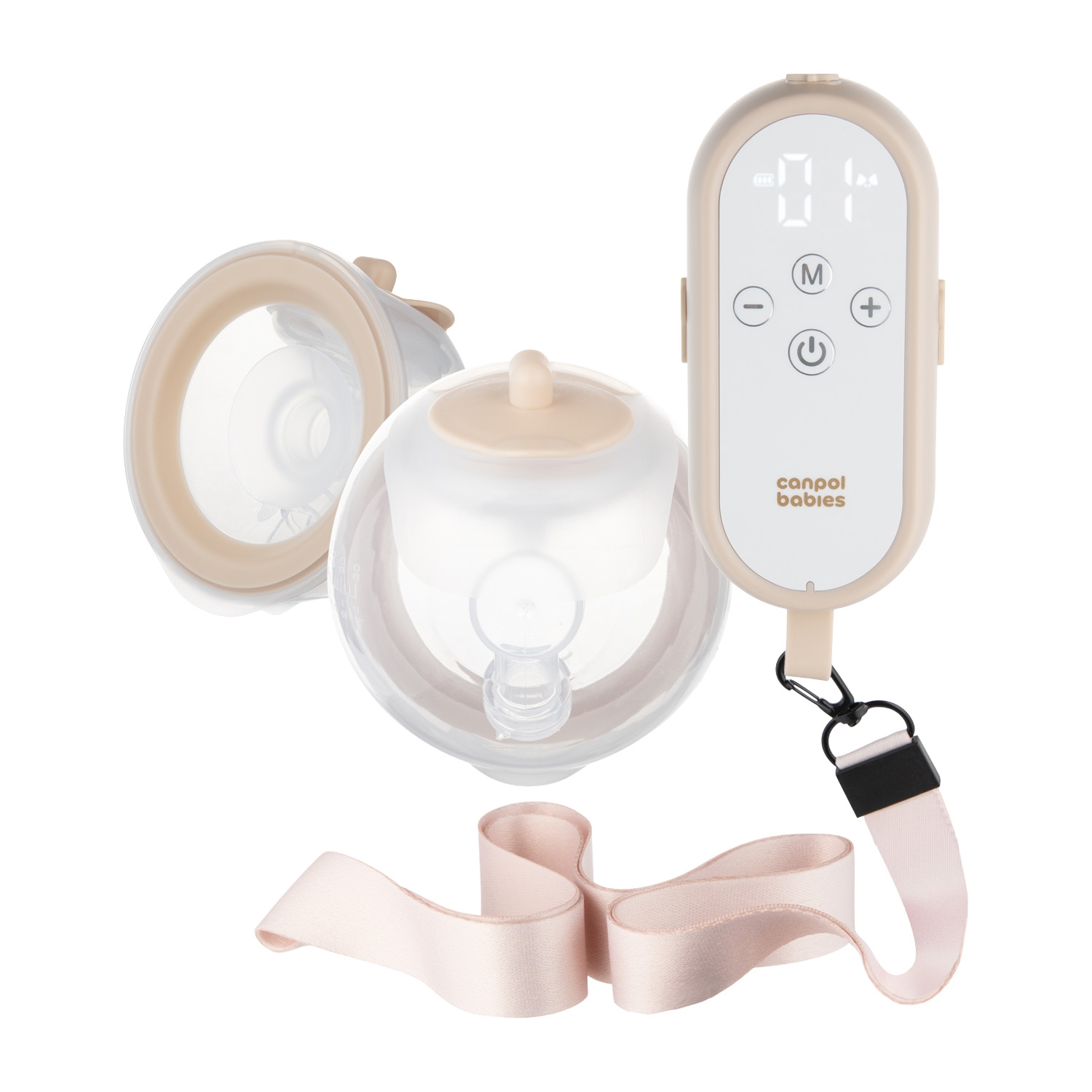 Laktator elektroniczny muszlowy Canpol Babies MilkShell, podwójny