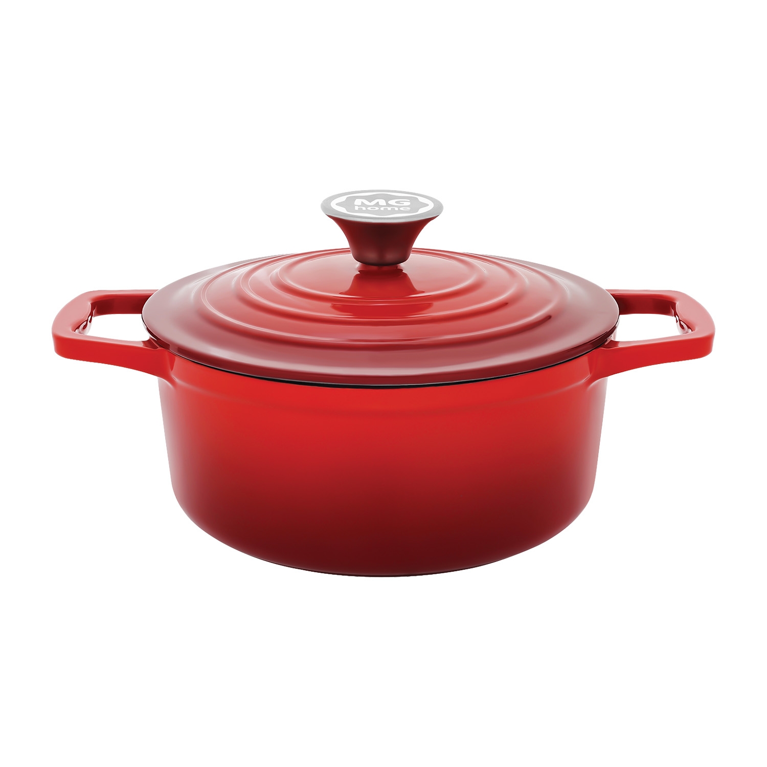 Garnek żeliwny MG Home Infinito, 4,8 l, czerwony