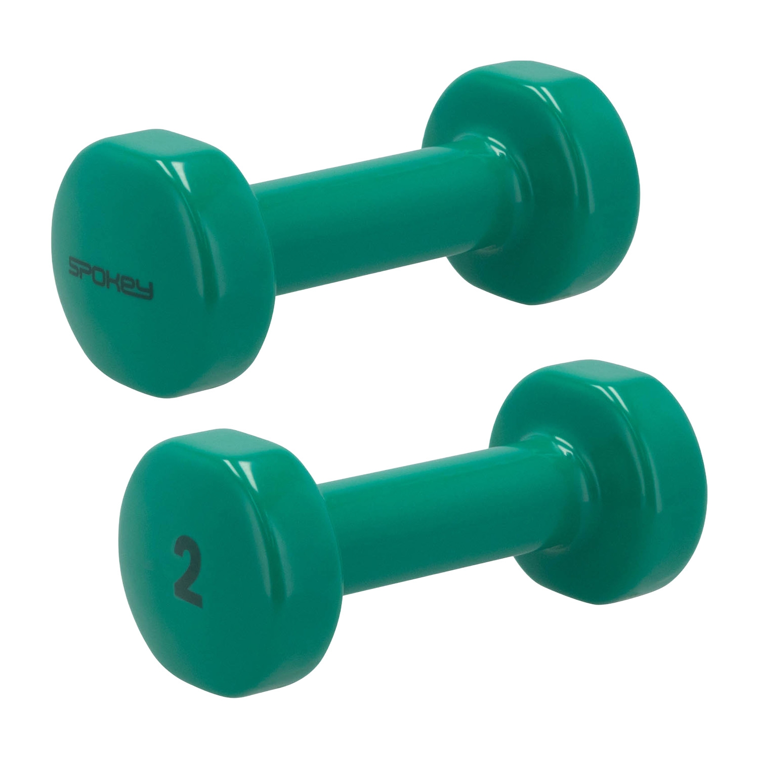 Zestaw 2 hantli Spokey Shape, 2 x 2 kg, zielone