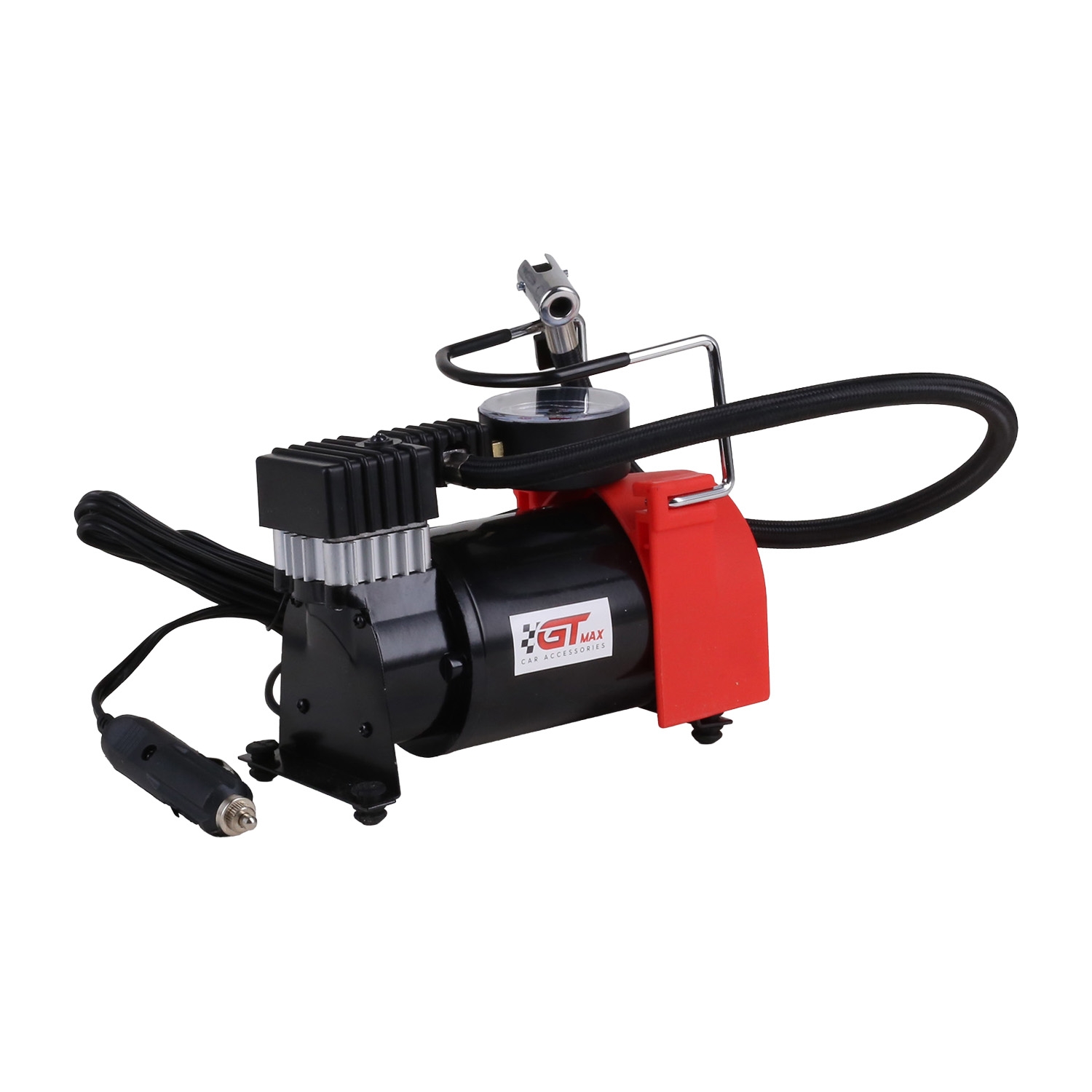 Kompresor samochodowy GTMax, 12 V, 4 końcówki