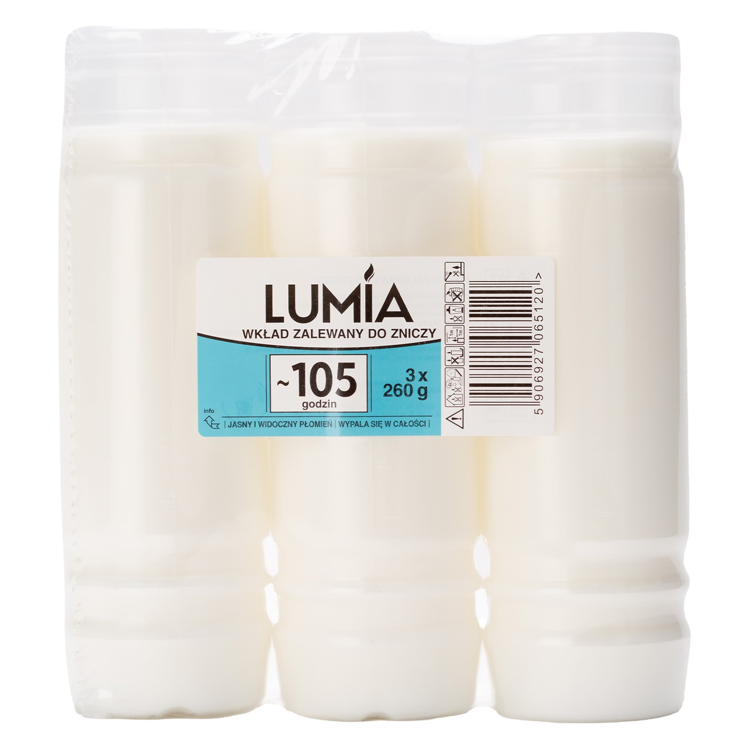 Wkład zalewany do zniczy Lumia, 105 godzin, 260 g, 15 sztuk
