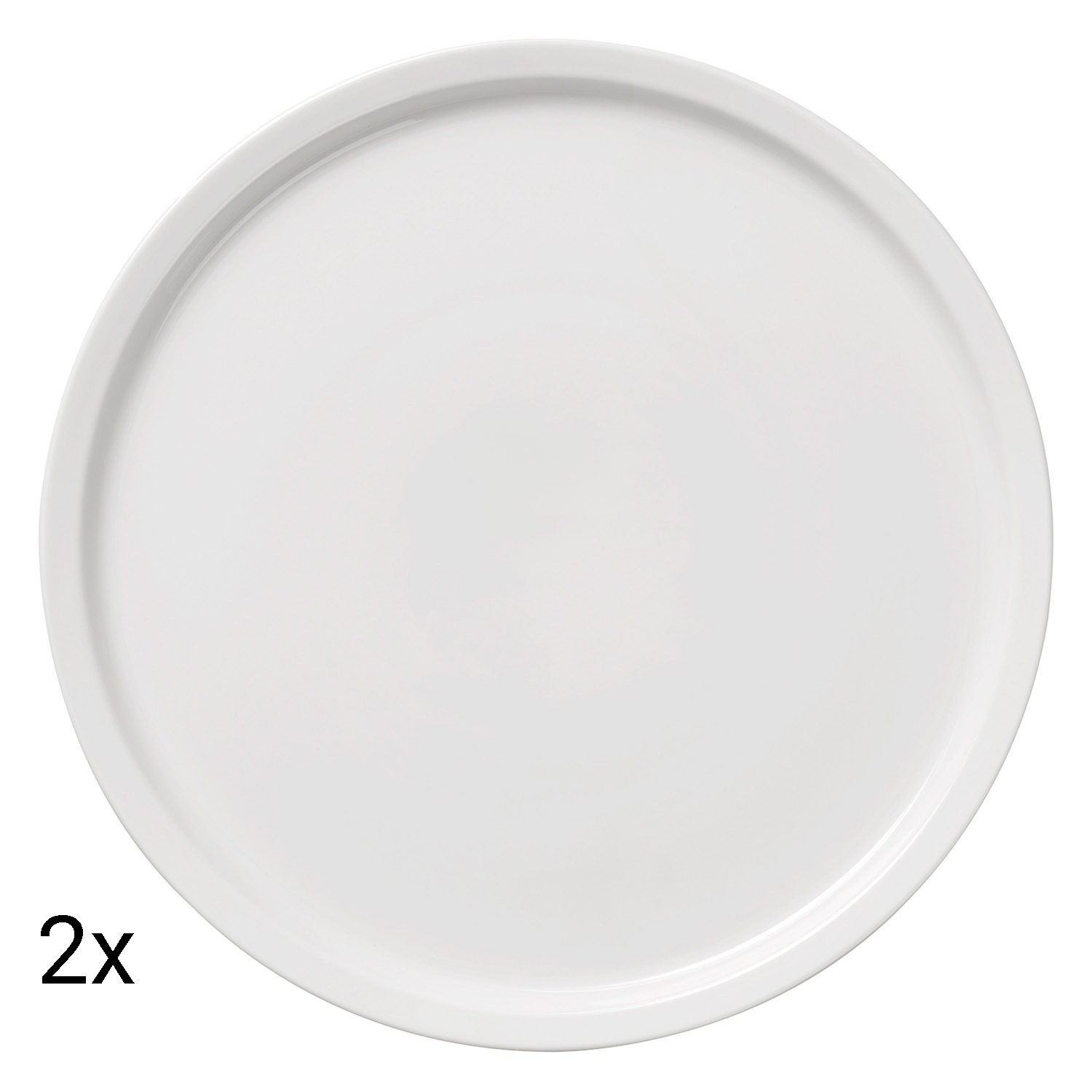 Talerz do pizzy z porcelany MG Home Napoli, 2 szt., 30 cm, biały