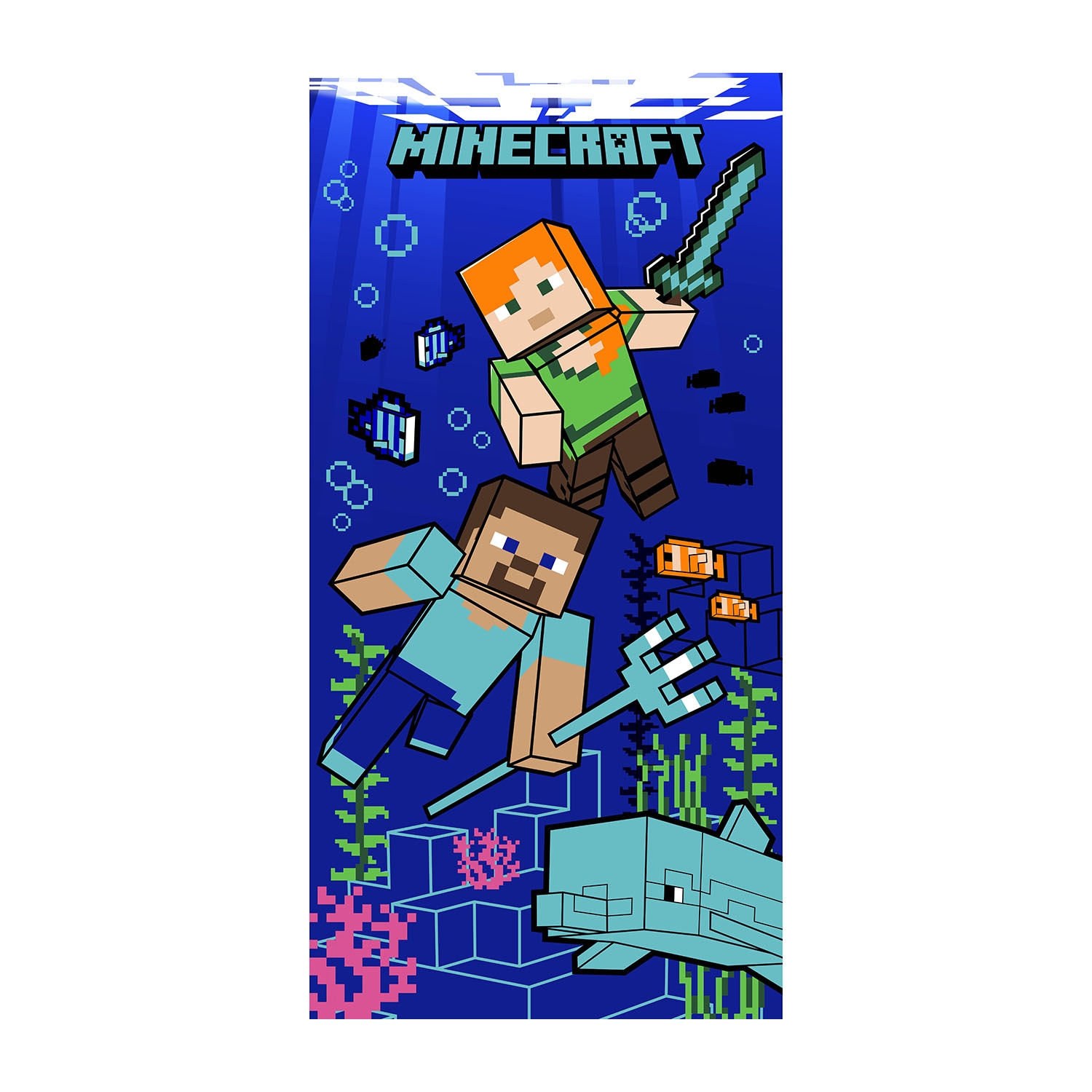Ręcznik kąpielowy 70 x 140 cm Minecraft, wzór 2