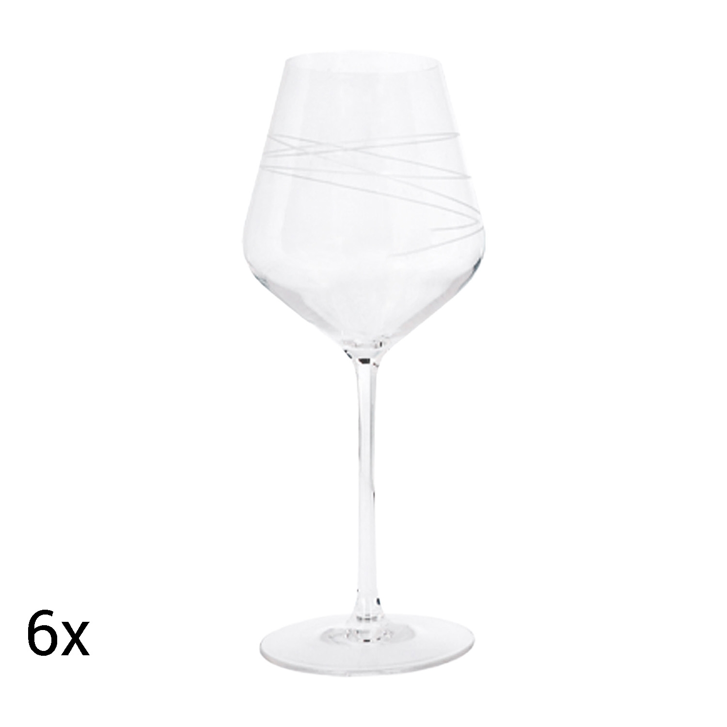 Kieliszki do wina białego Zwieger Spiral, 6 sztuk, 380 ml, transparentne