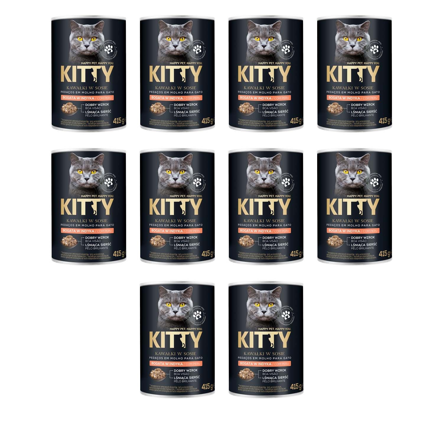 Karma dla kota Kitty Excellence, z indykiem, 10 x 415 g