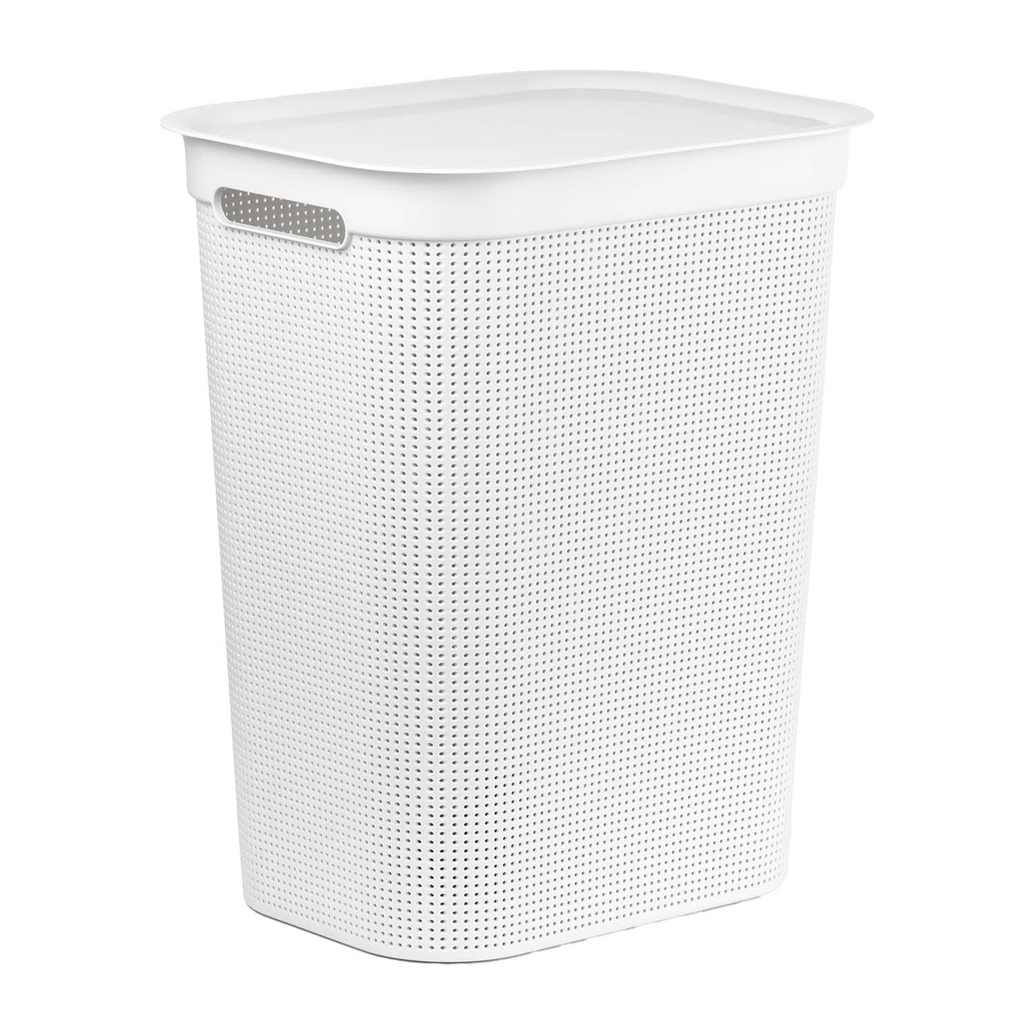 Kosz na pranie Brisen Rotho, 50 L, biały