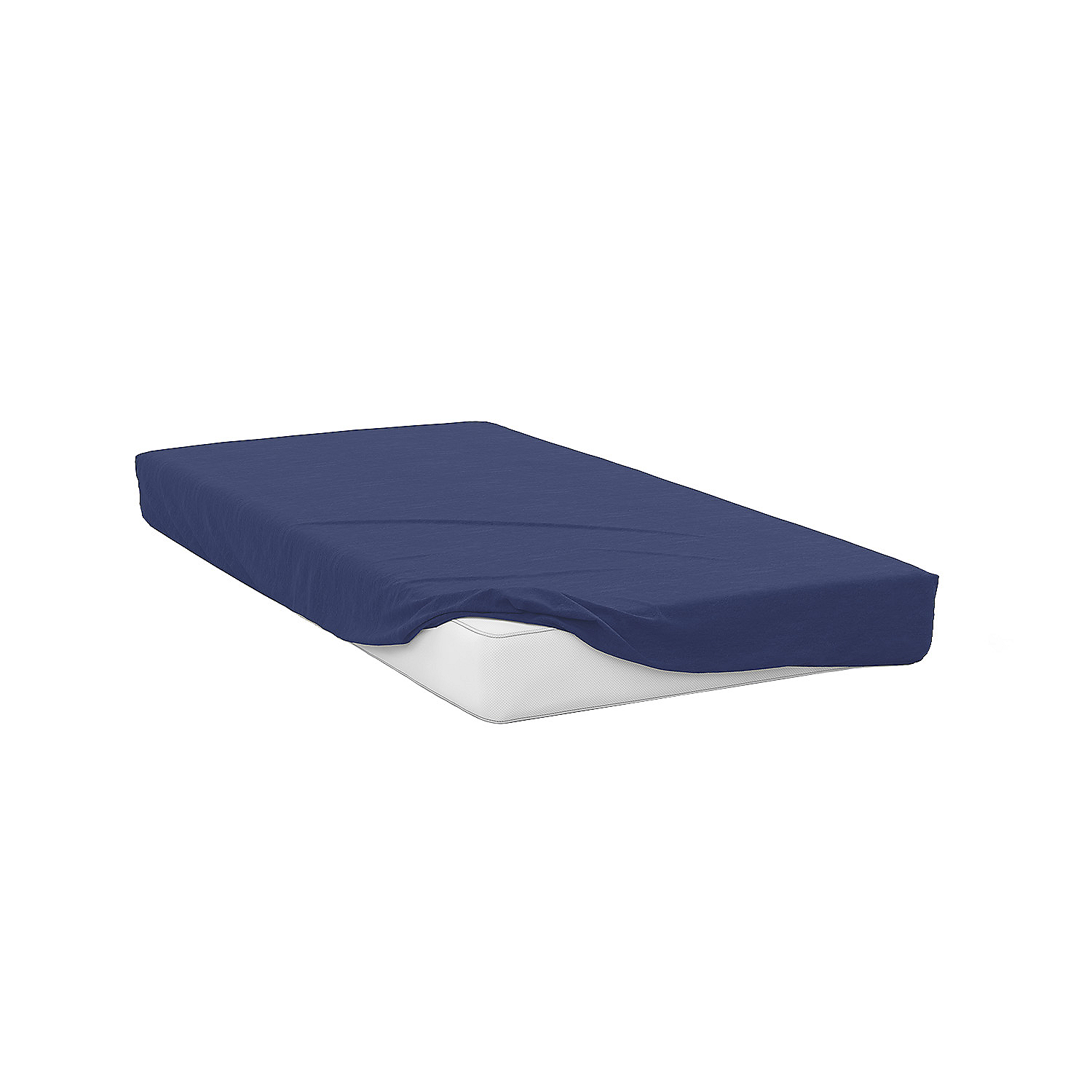 Prześcieradło z gumką 140 x 200 x 25 cm Soft Jersey, granatowe
