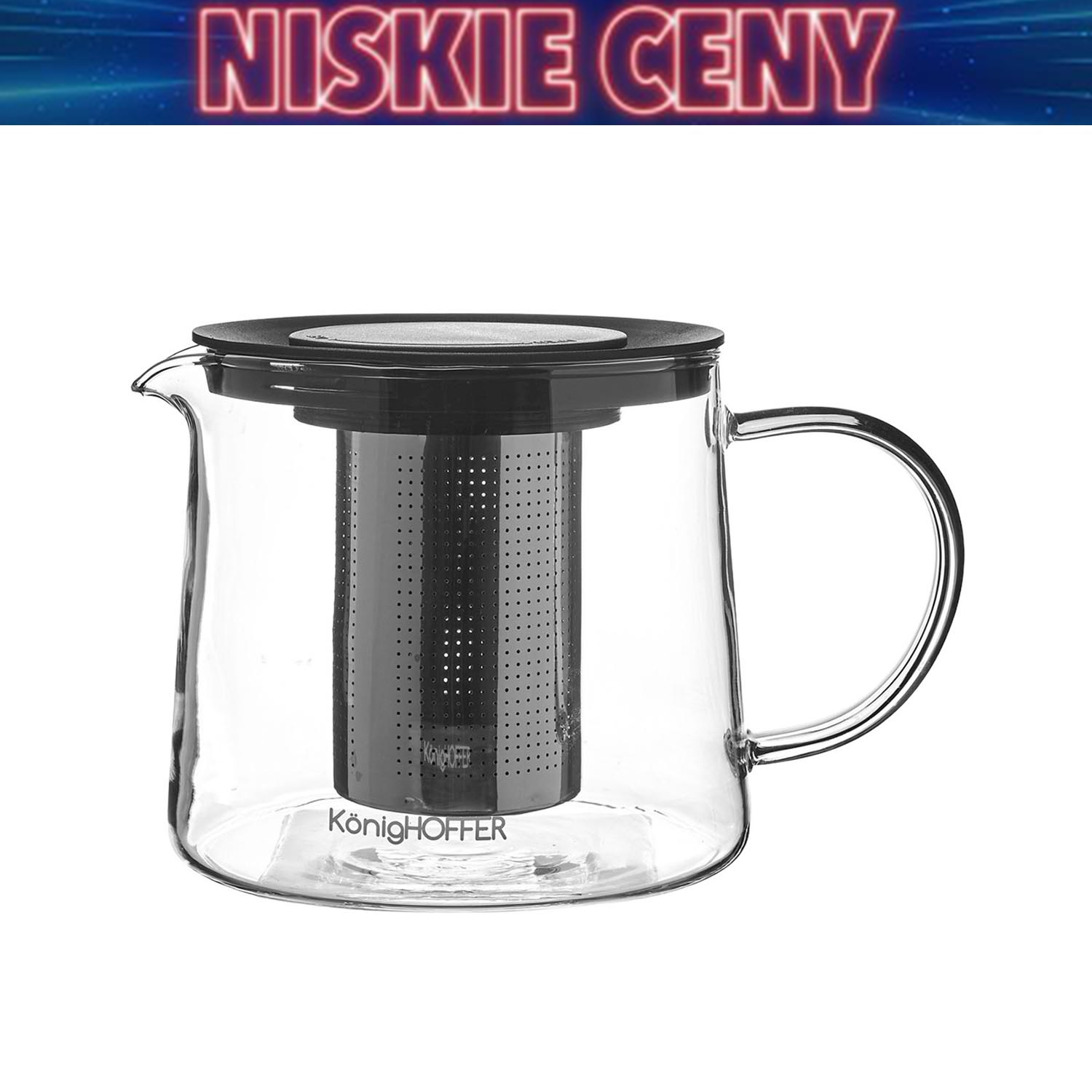 Dzbanek do herbaty z zaparzaczem Konighoffer Andrea, 1,5 l, czarny
