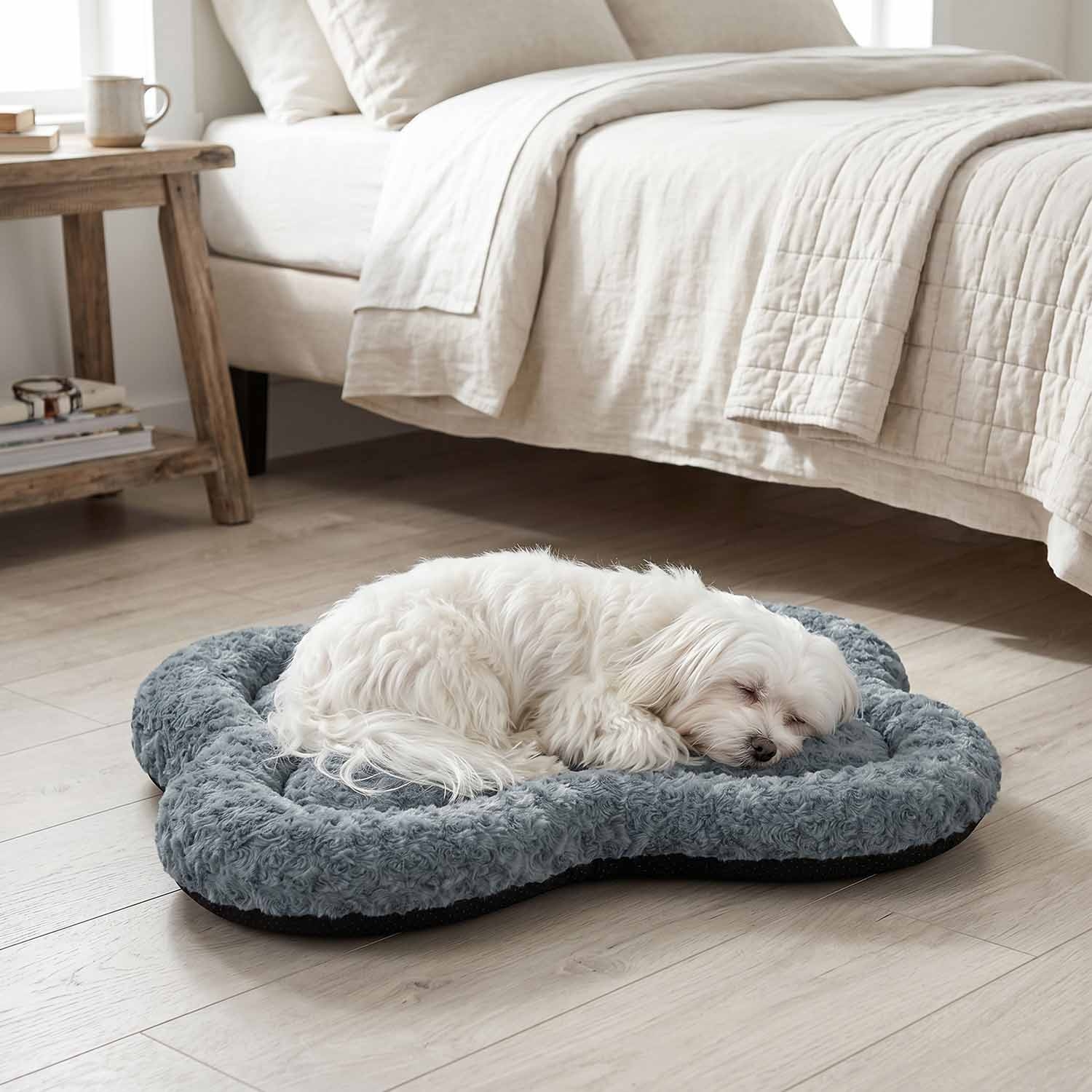 Legowisko Domarex Plushy Bed M, 50 x 80 cm, kostka, grafitowe