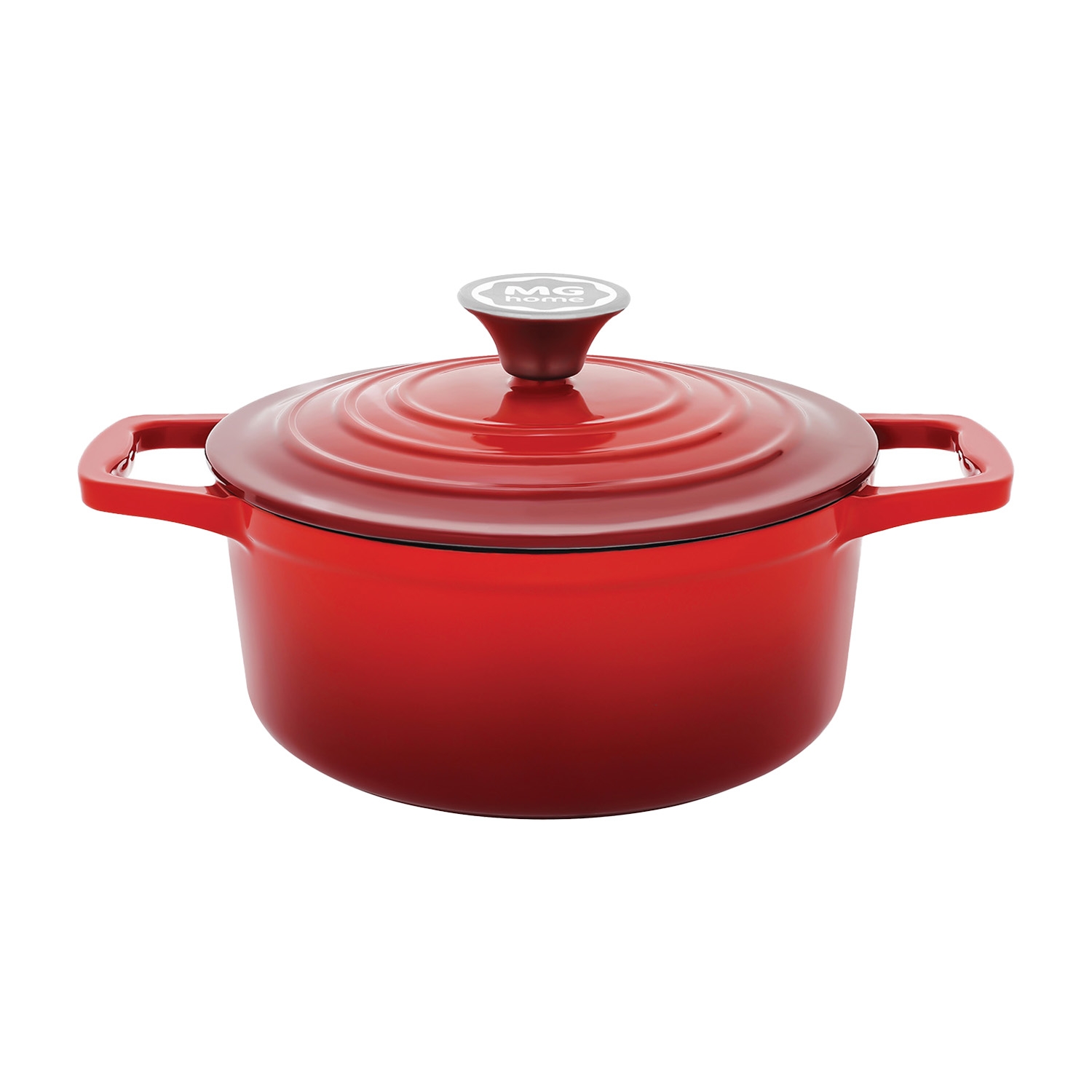Garnek żeliwny MG Home Infinito, 2,1 l, czerwony