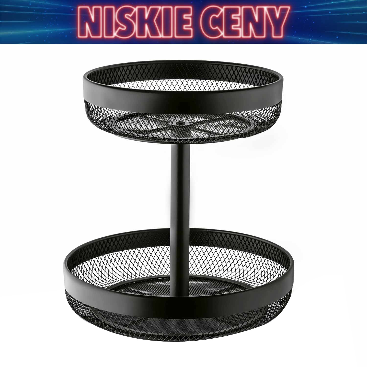 Koszyk na owoce Konighoffer Harmony, 2 poziomy, czarny