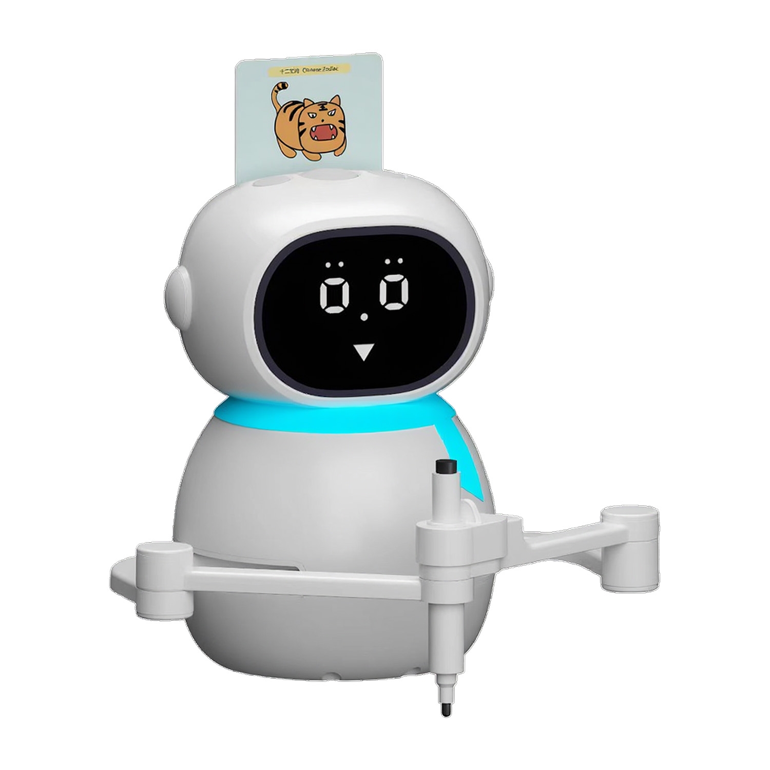 Robot rysujący Tracer Rysia, z kartami do rysowania i flamastrami