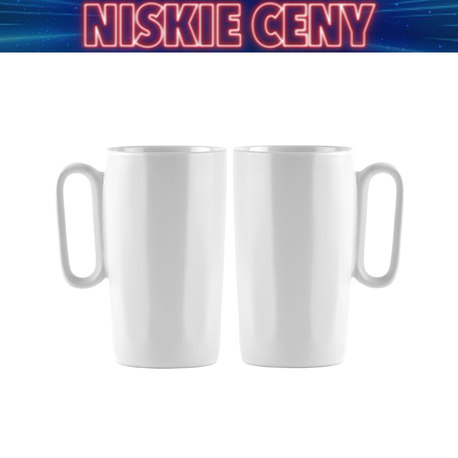 Kubki ceramiczne z uchem Vialli Design Fuori, 330 ml, 2 sztuki, białe