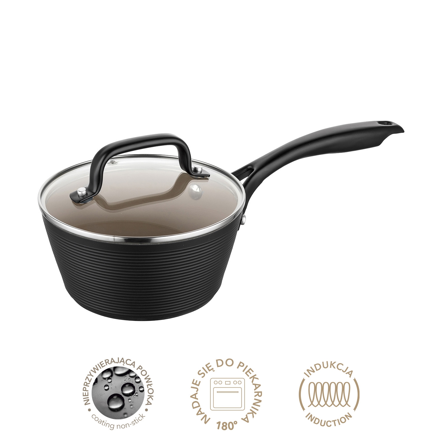 Rondel z pokrywką Florina Carina, 16 cm, 1 l, aluminiowy