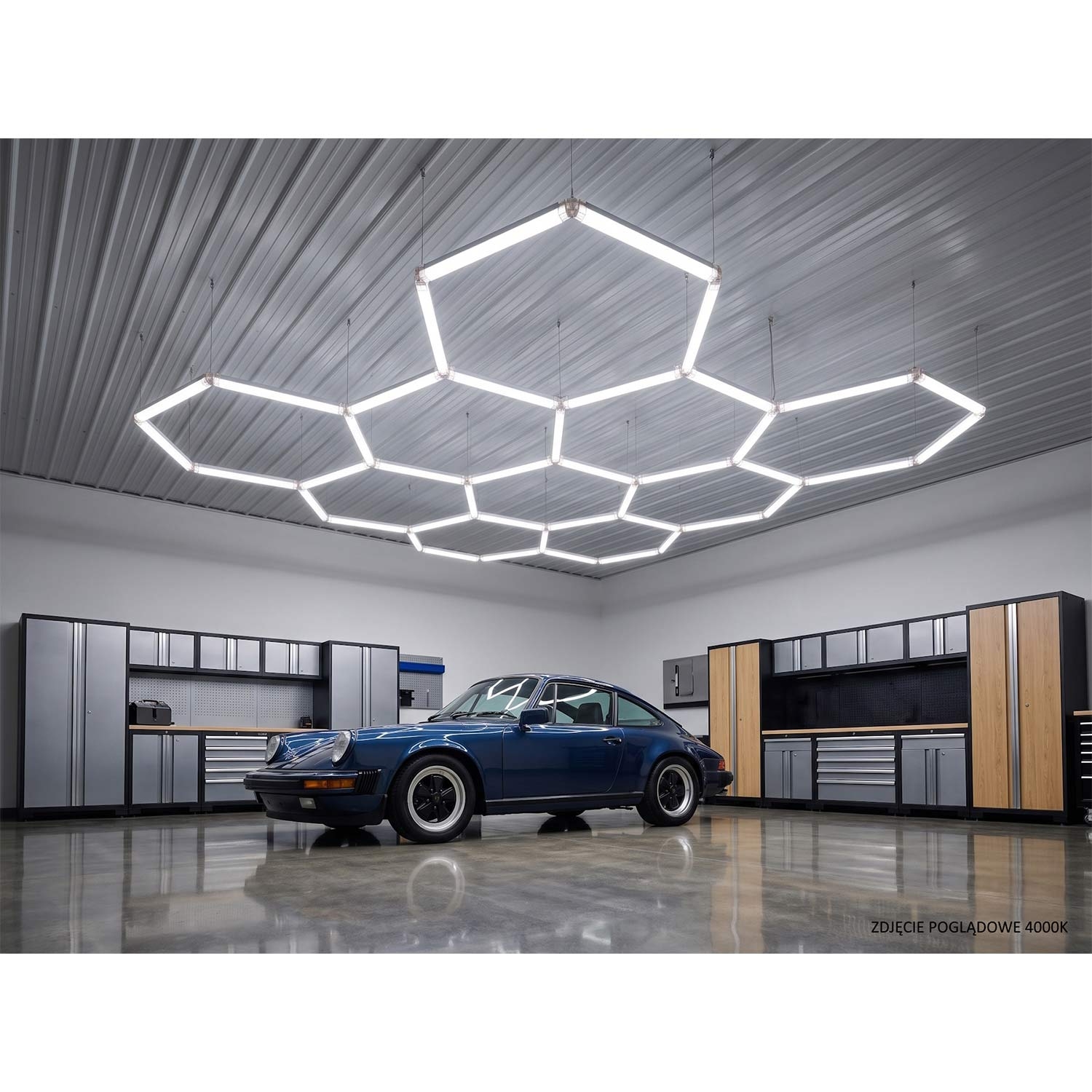 Modułowa lampa LED NAC-A0007H11 Hexagon, 6000K, 322 W, 8 modułów