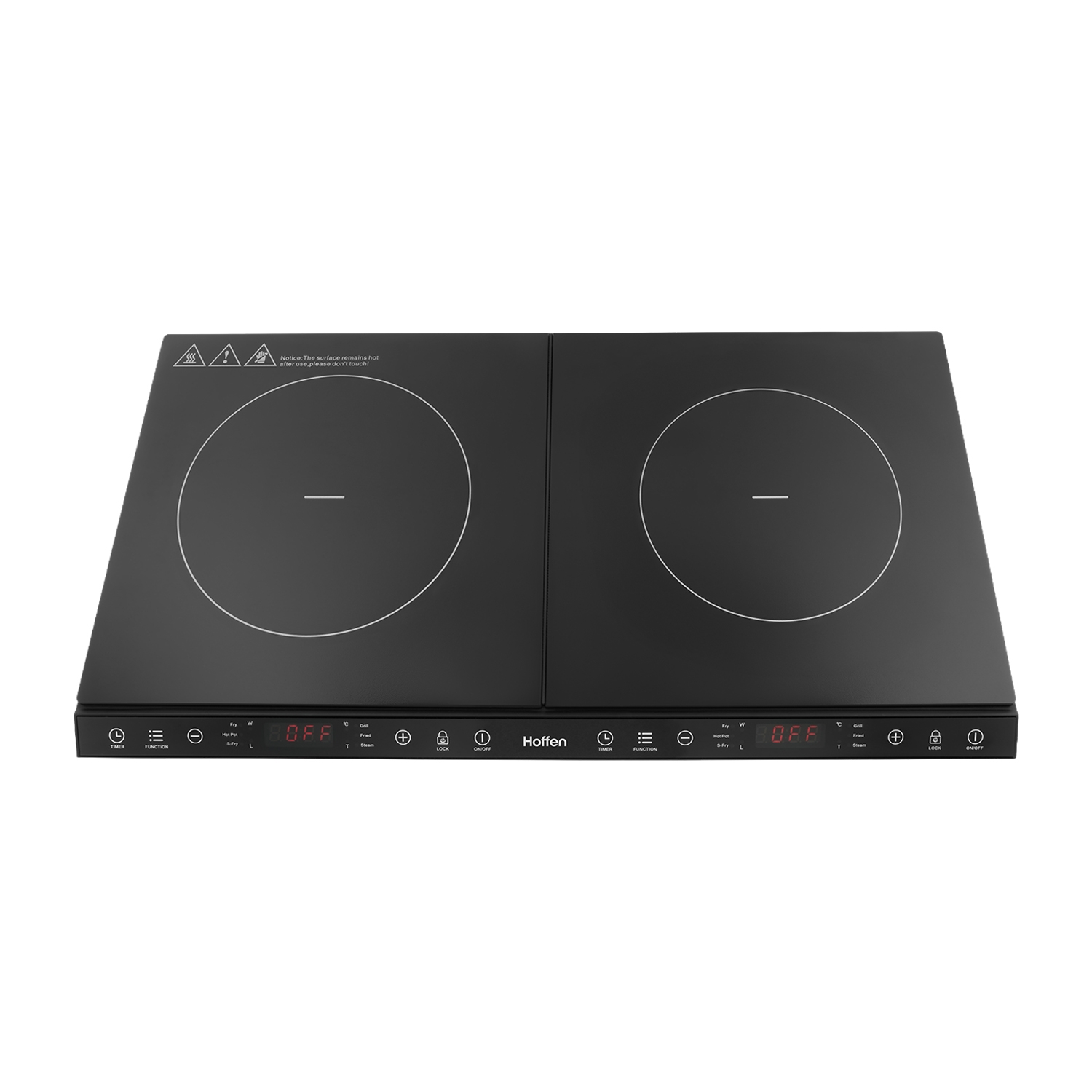 Kuchenka indukcyjna Hoffen, 3500 W, 2 palniki, czarna