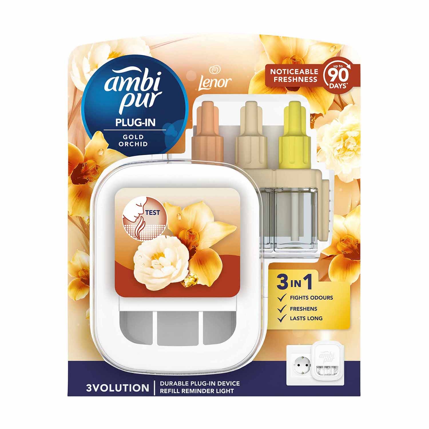 Odświeżacz powietrza Ambi Pur 3Volution Gold Orchid, 20 ml, zestaw startowy