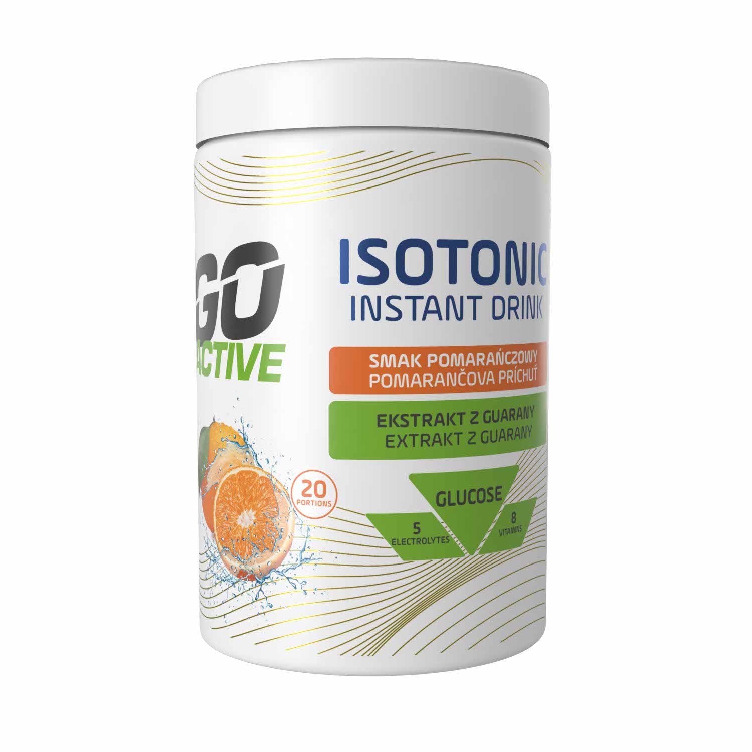 Napój izotoniczny Go Active Izotonik, smak pomarańczowy, 630 g