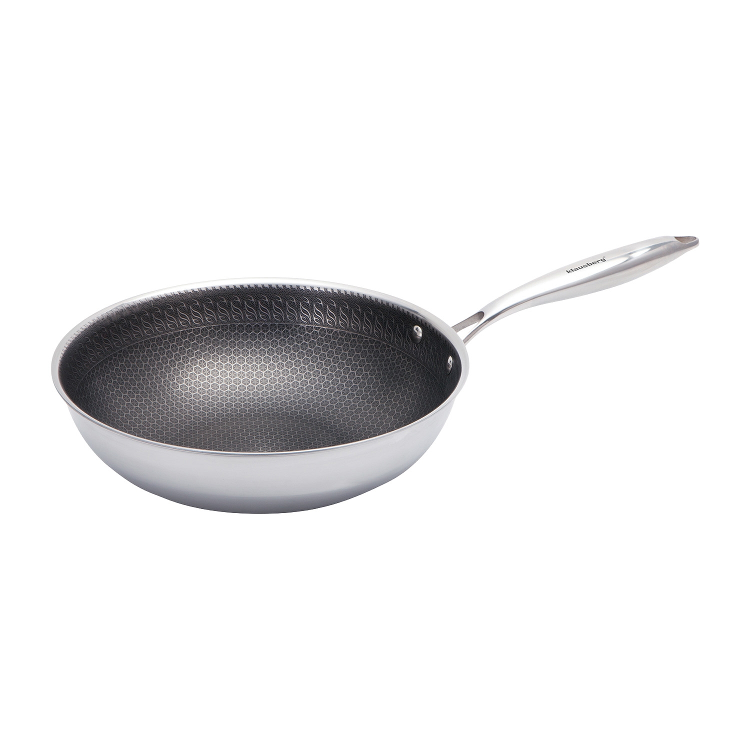 Patelnia wok Klausberg, stal nierdzewna, 28 cm, konstrukcja Triply