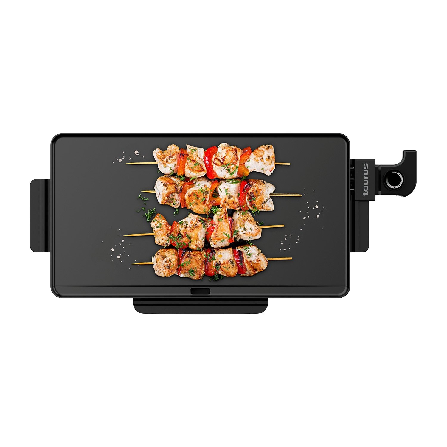 Grill elektryczny plancha Taurus Steakmax 2200, 2200 W, otwarta konstrukcja, czarny