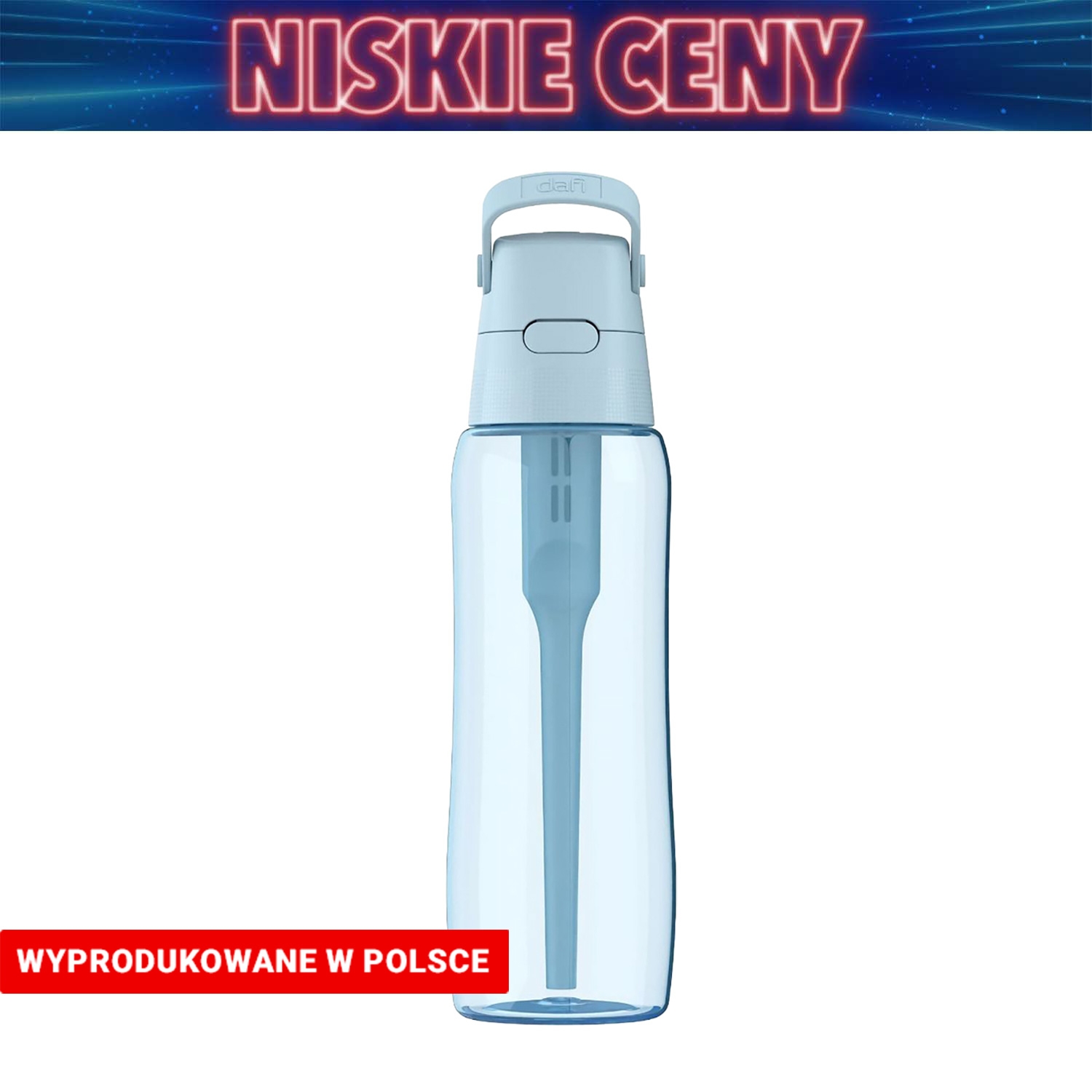 Butelka filtrująca 0,7 l Dafi Solid, 1 wkład, Dove Blue