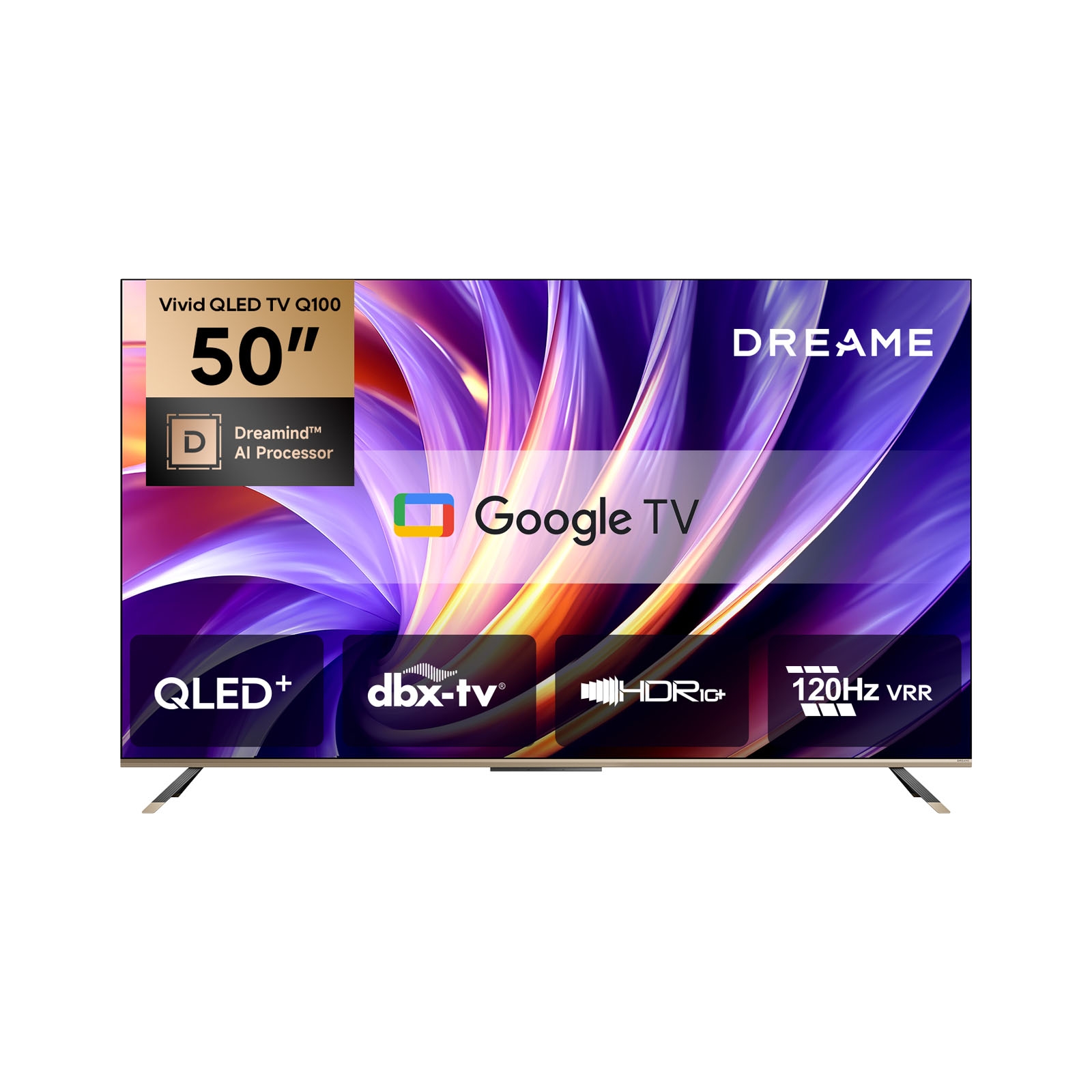 Telewizor 50'' Dreame Vivid QLED 4K TV Q100, czarny