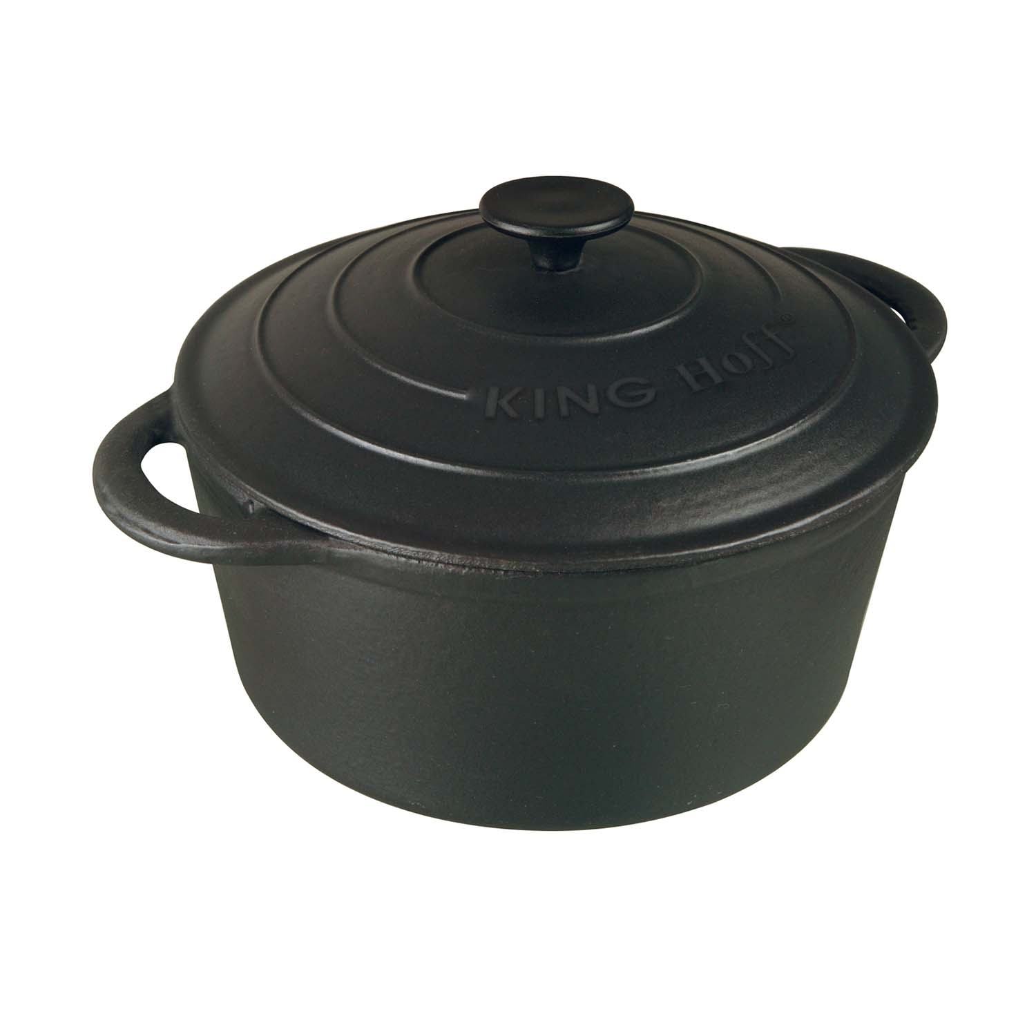 Garnek żeliwny Kinghoff, 2,4 l, czarny