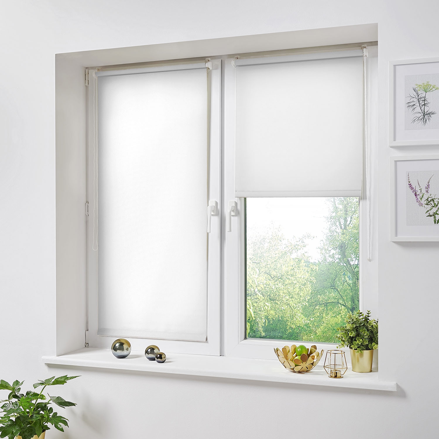 Miniroleta zaciemniająca 72 x 150 cm Decoteam, kremowa biel
