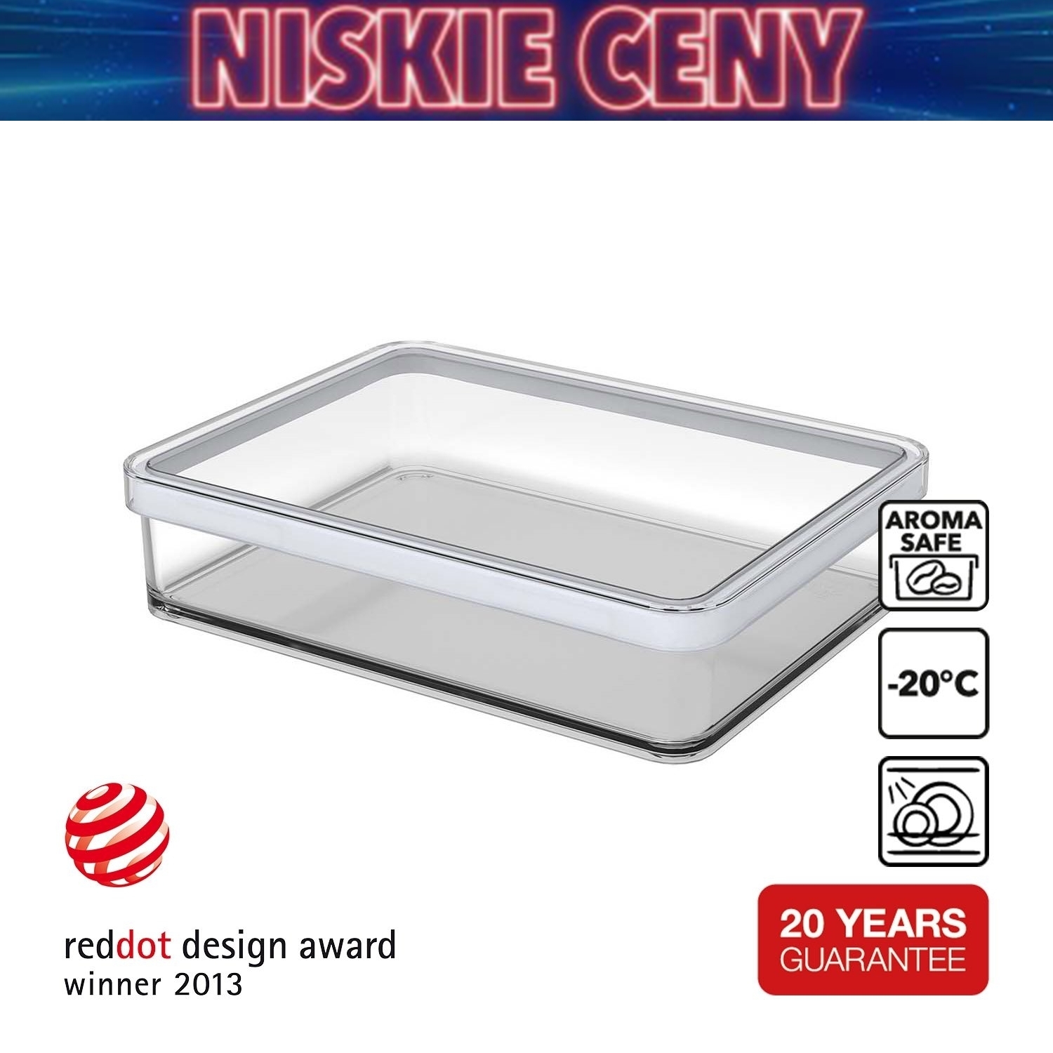 Pojemnik szeroki Rotho Loft, 1 l, biały