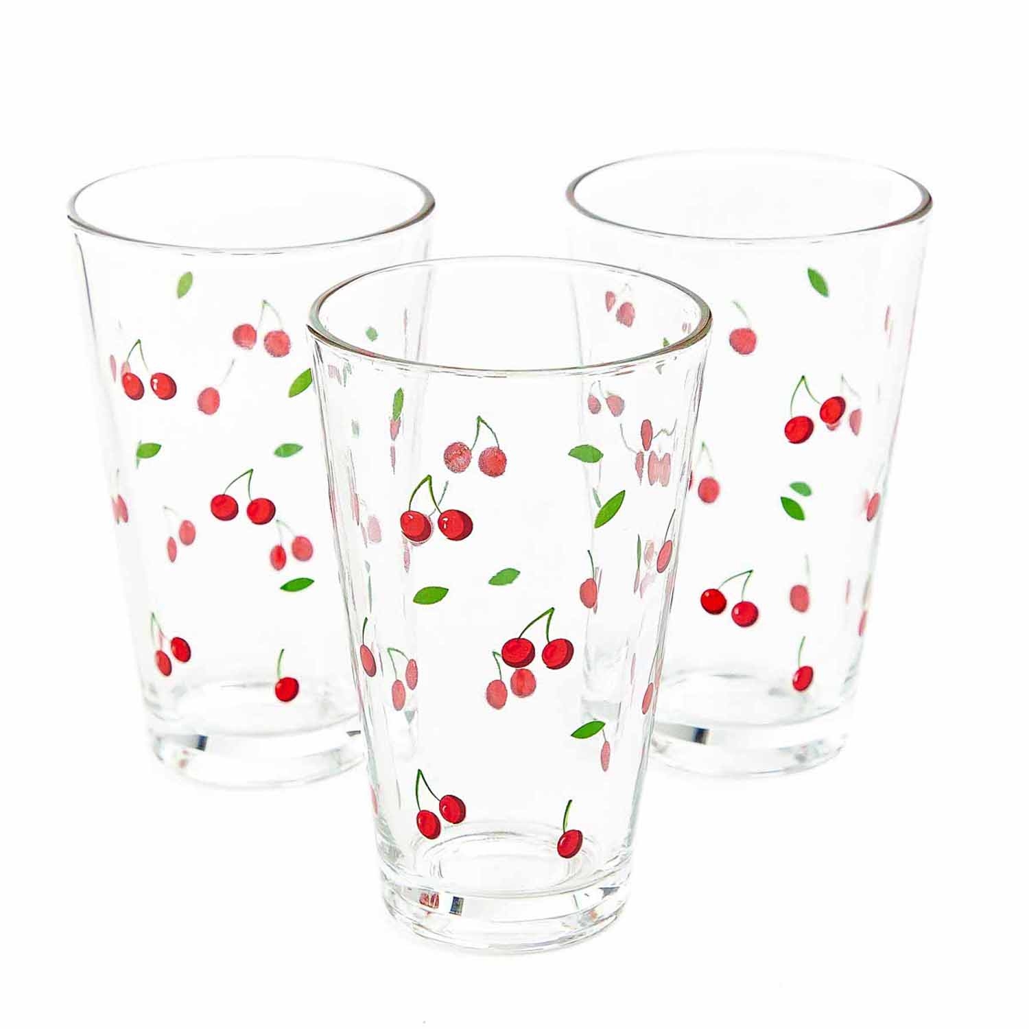 Szklanki Homla Token Summer, 3 sztuki, 300 ml, wiśnie