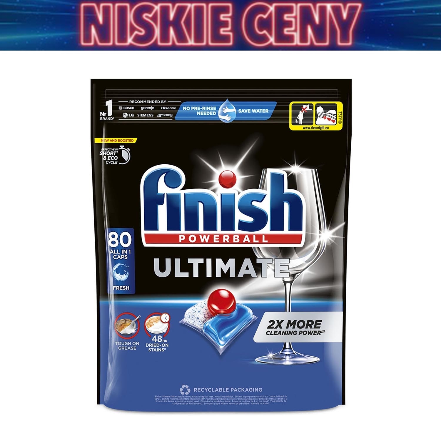 Kapsułki do zmywarki Finish Ultimate Fresh, 80 sztuk