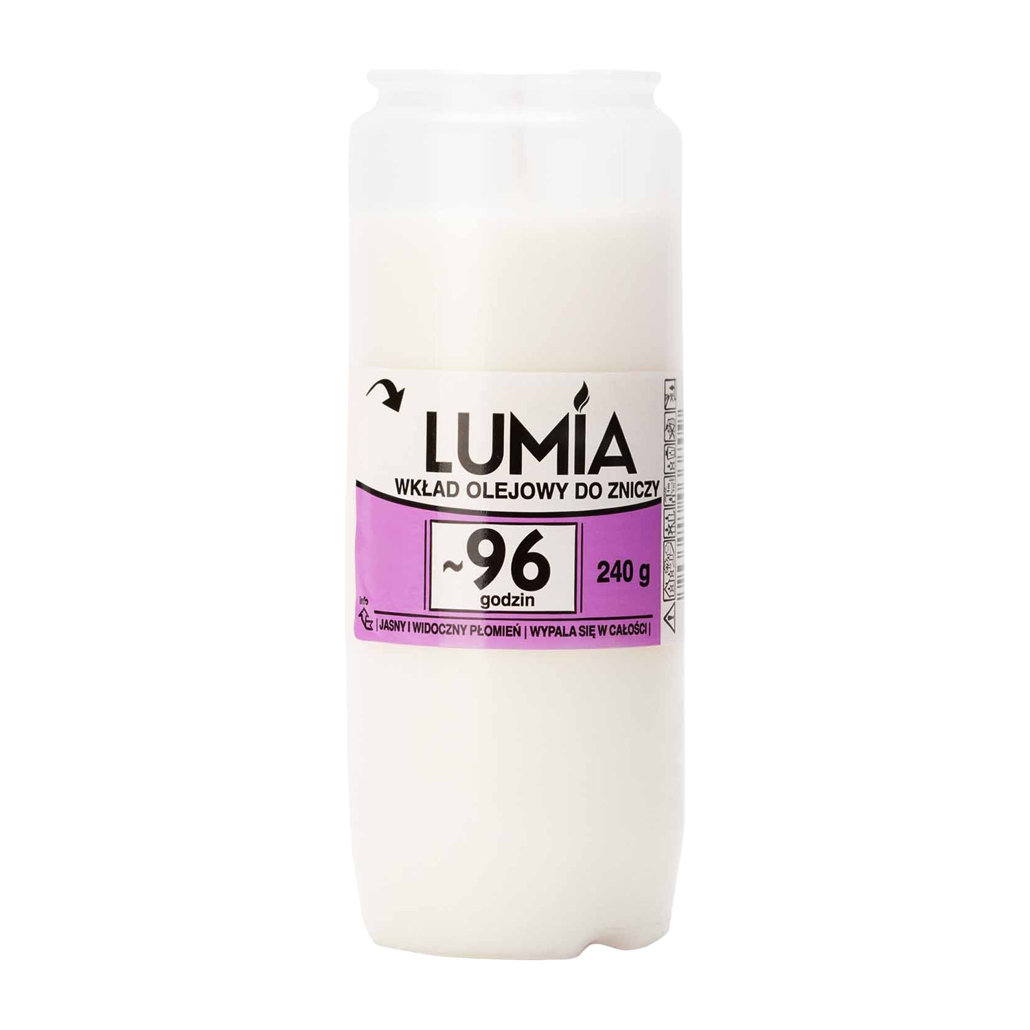 Wkład olejowy do zniczy Lumia, 96 godzin, 240 g, 28 sztuk