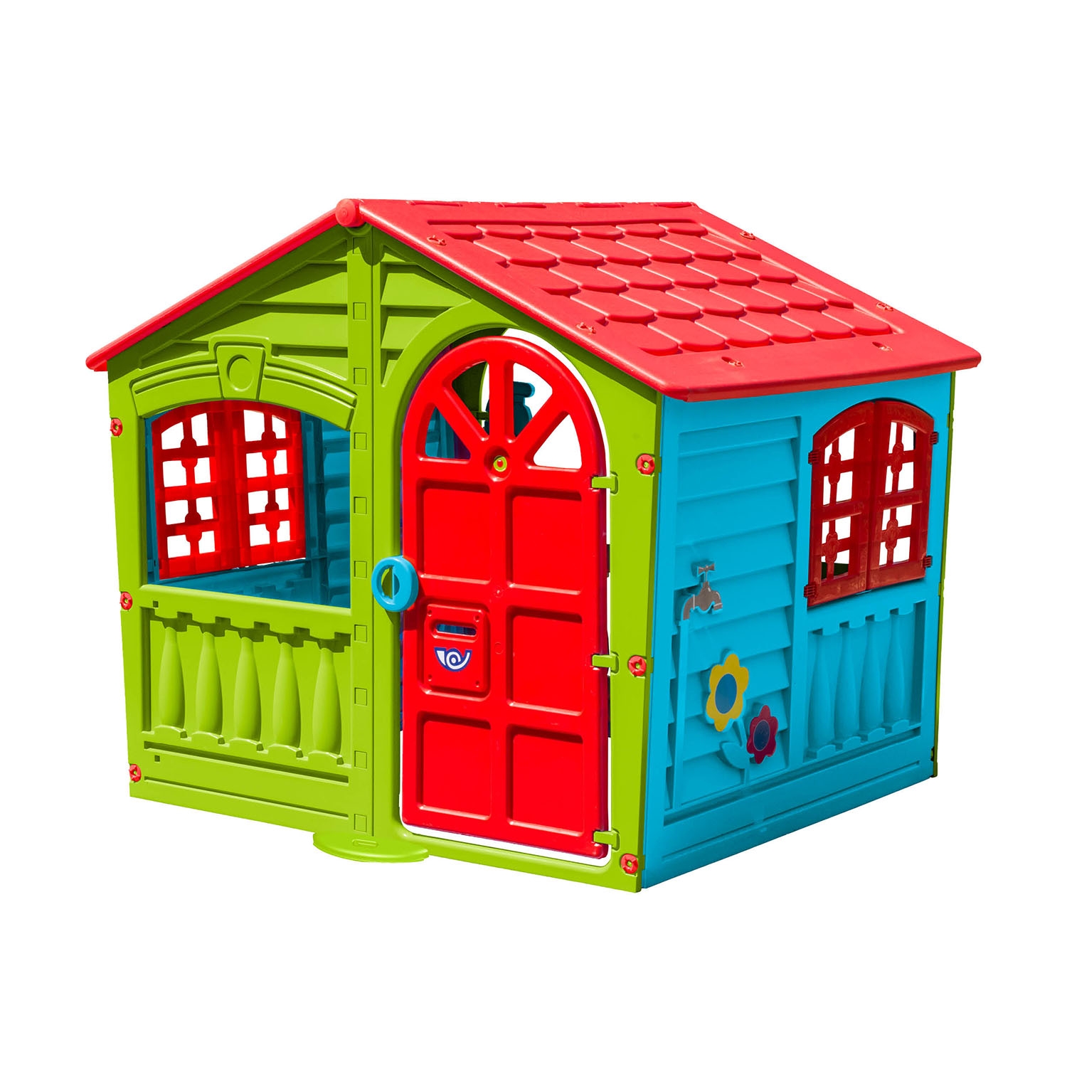 Domek ogrodowy dla dzieci Palplay Maayan, 140 x 111 x 115 cm, trzykolorowy