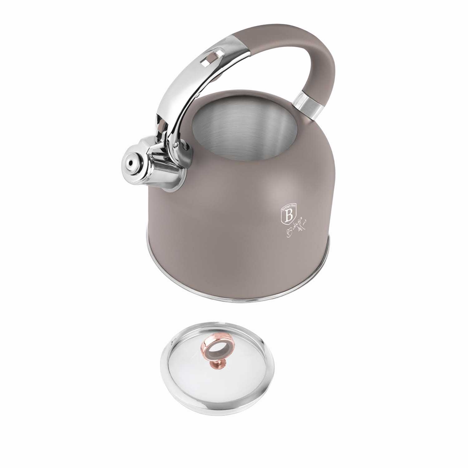 Czajnik ze szklaną pokrywą BerlingerHaus BH/8914, 3 l, taupe