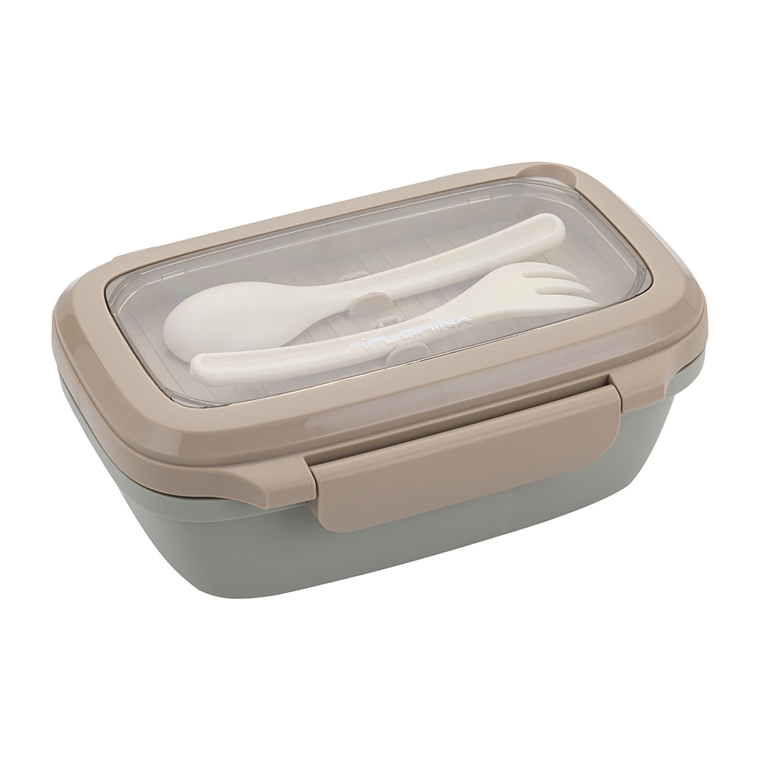 Lunchbox Florina, 1 l, z widelcem i łyżką, zielony