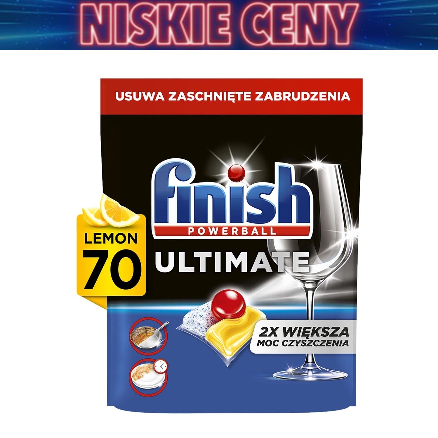 Kapsułki do zmywarki Finish Ultimate Lemon, 70 sztuk
