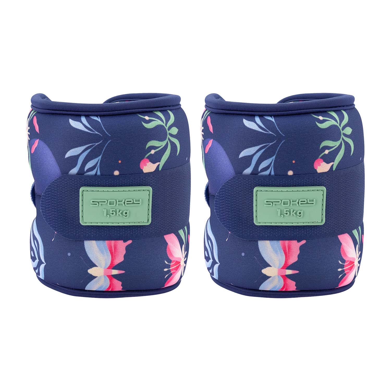 Obciążniki na kostki i nadgarstki Spokey The Bloom Form, 2 x 1,5 kg, granatowe