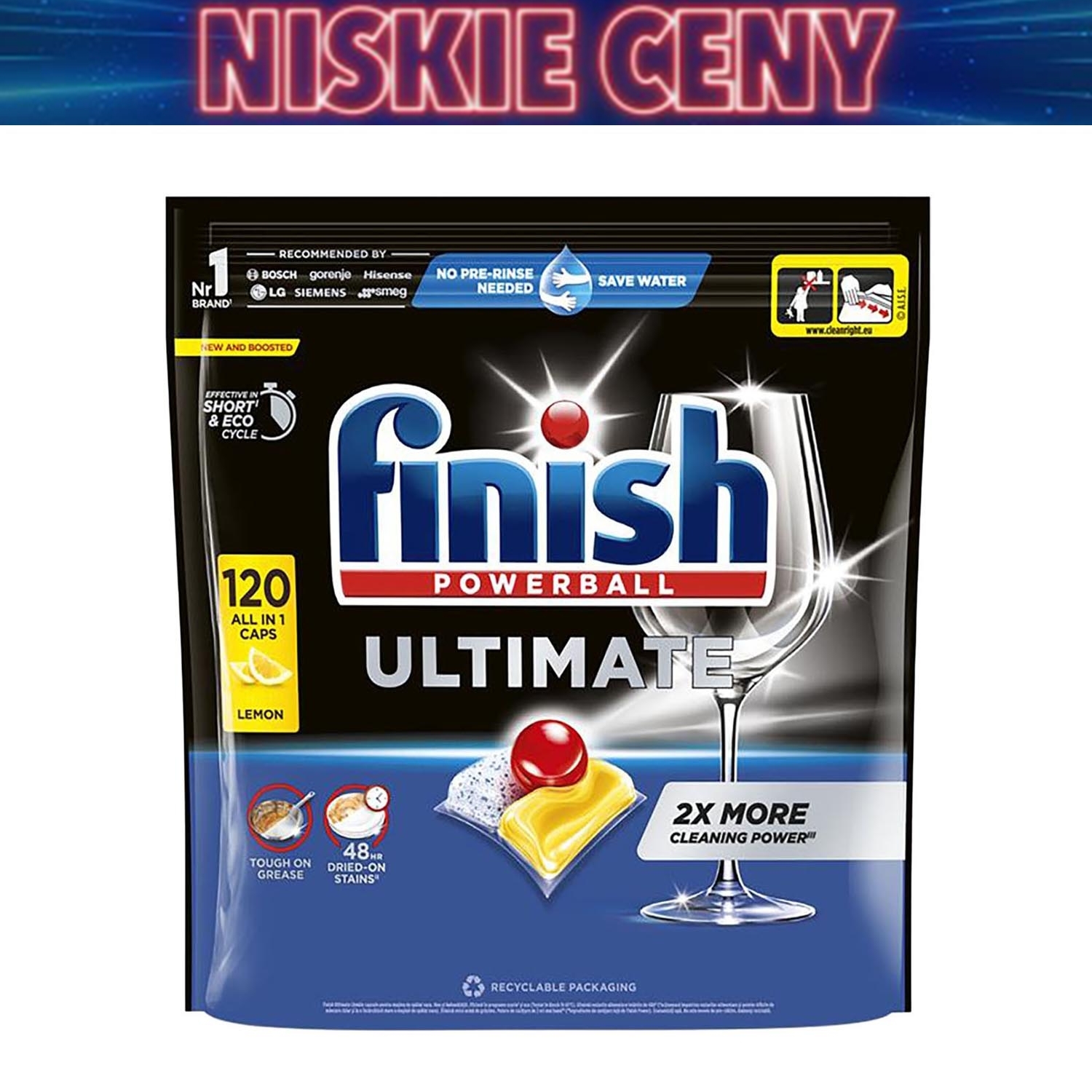 Kapsułki do zmywarki Finish Ultimate Lemon, 120 sztuk
