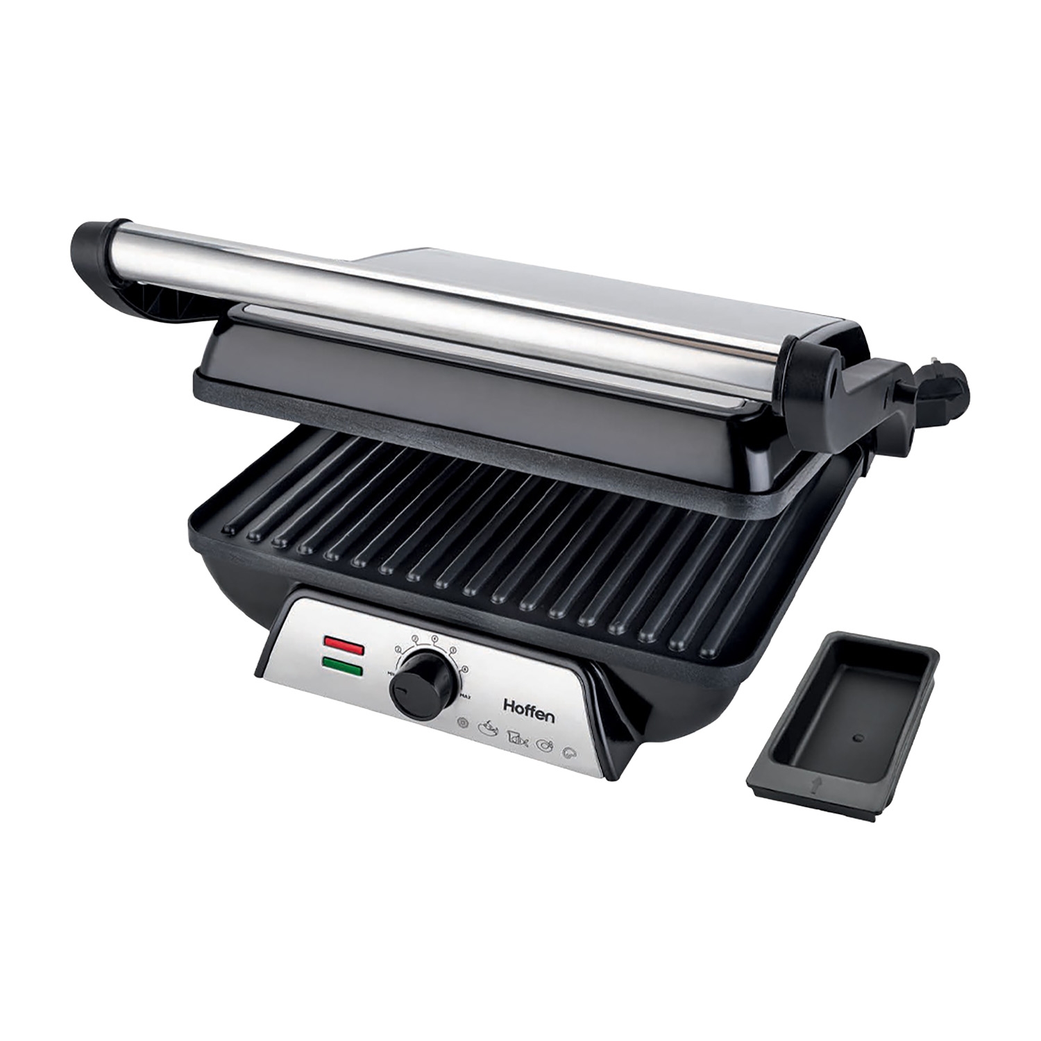 Grill elektryczny kontaktowy Hoffen, 2000 W, czarny