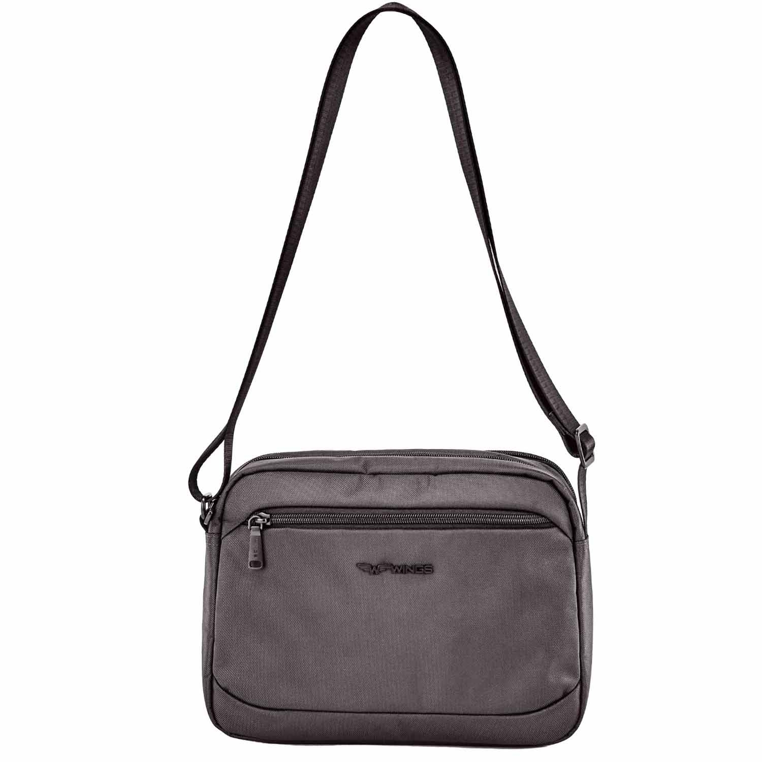 Torba męska crossbody Wings Brant BRT01, 28 x 9 x 21 cm, 5 l, czarna