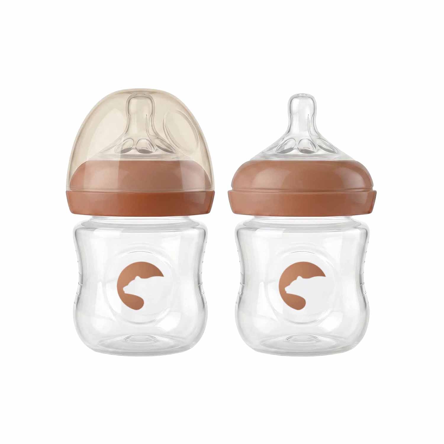 Butelka do karmienia Kidnort Blabaer, 125 ml, 2 szt., brązowa