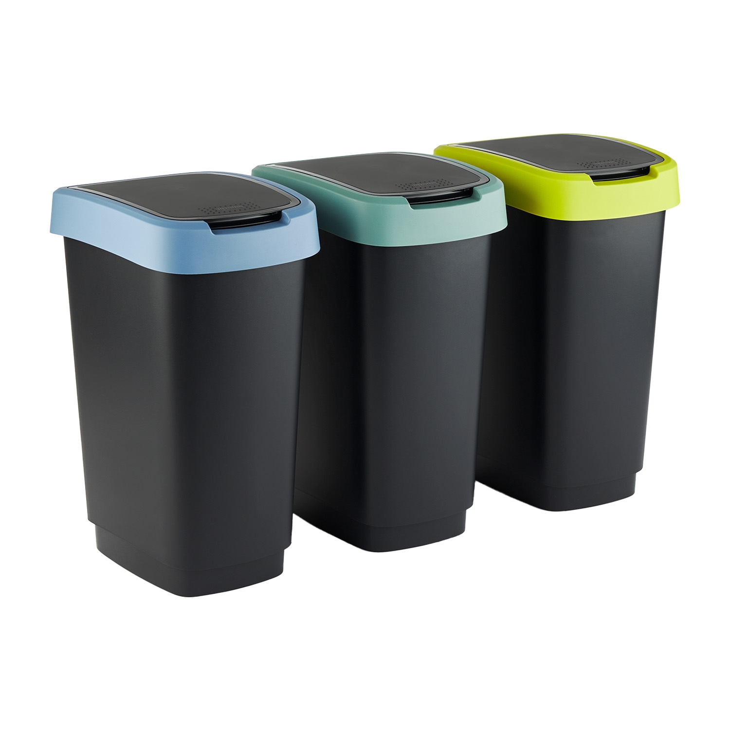 Zestaw 3 koszy na śmieci Rotho Twist, 25 L