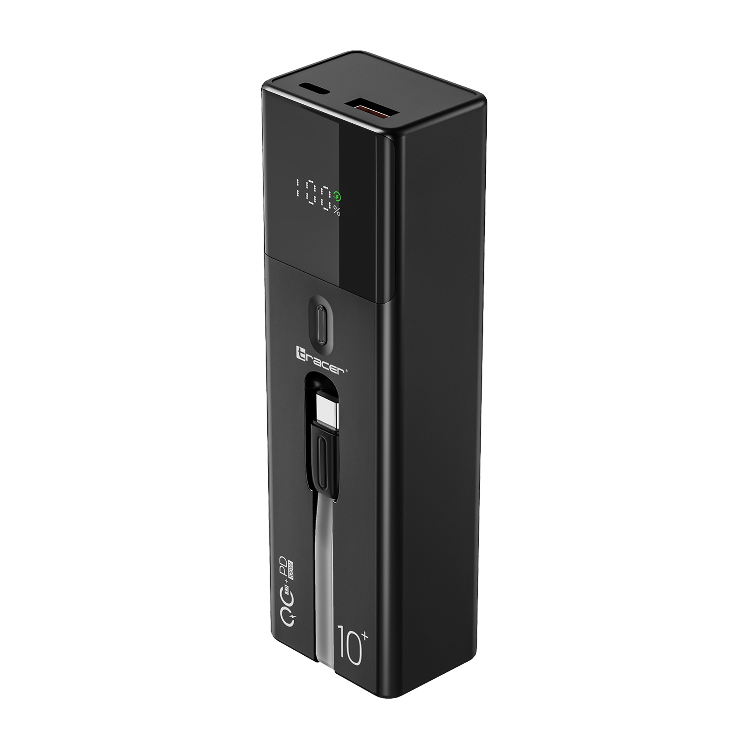 Powerbank Tracer Quant, 10000 mAh, 100 W, czarny