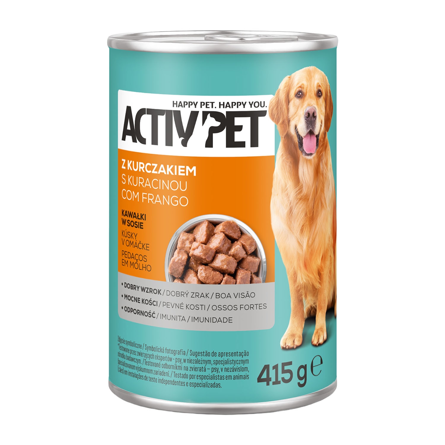 Mokra karma dla psów Activ Pet, puszki, mix smaków, 20 x 415 g