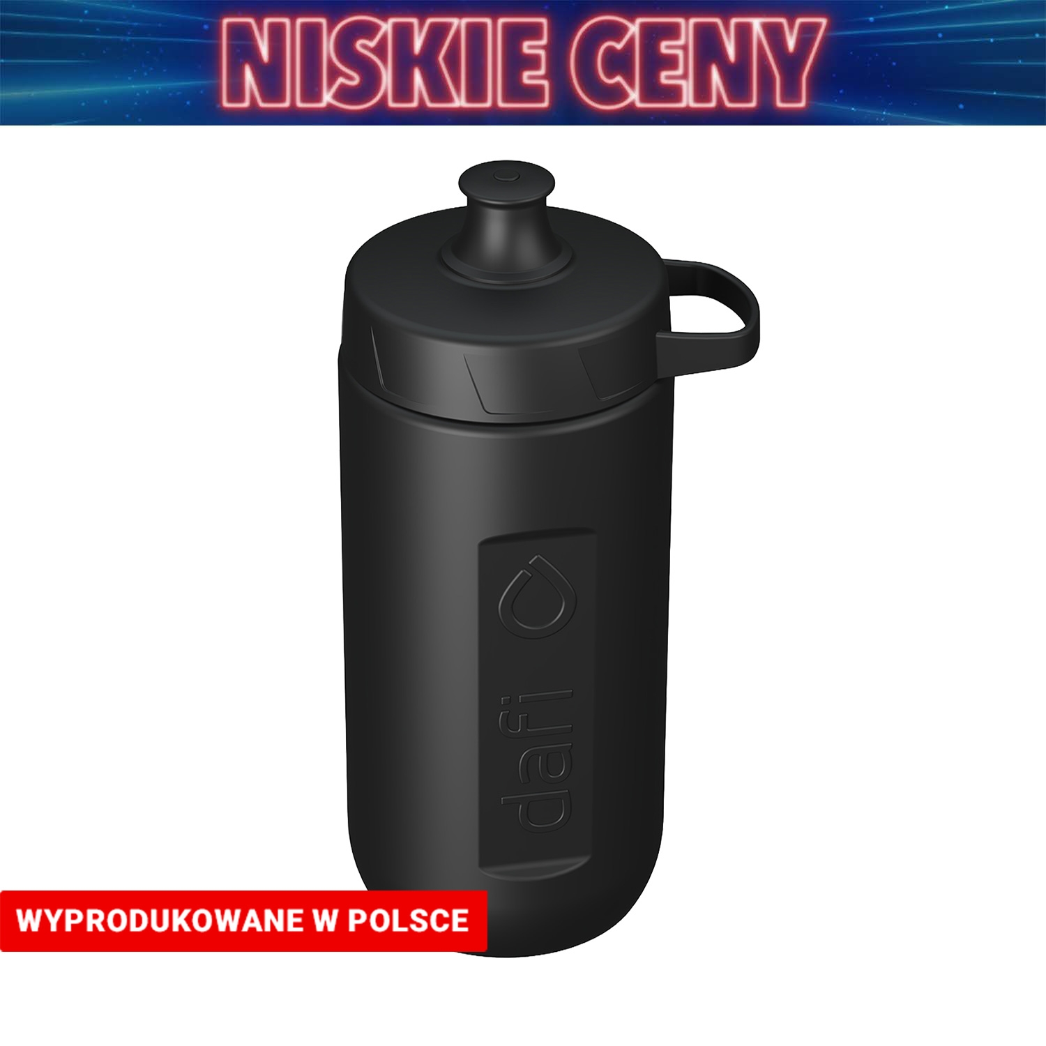 Bidon filtrujący Dafi Rush, 0,6 l, z wkładem filtrującym, czarny