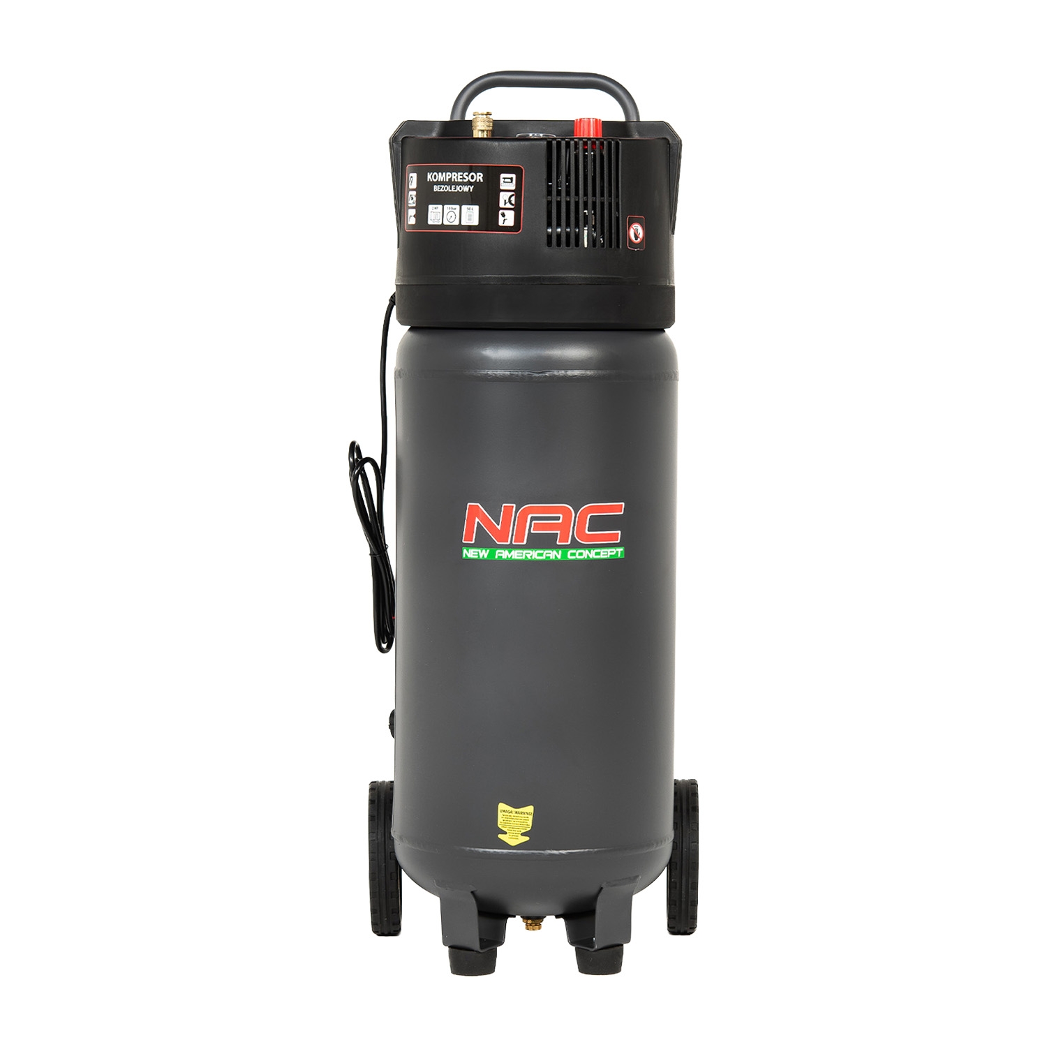 Kompresor warsztatowy bezolejowy NAC OF-L-V-50-1.5-IN, 1500 W, 10 barów