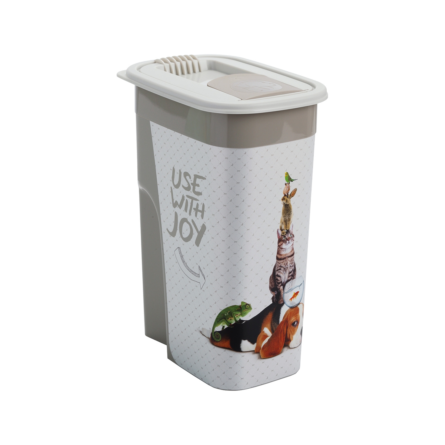 Pojemnik na karmę Rotho FLO, 4,1 L, beżowy