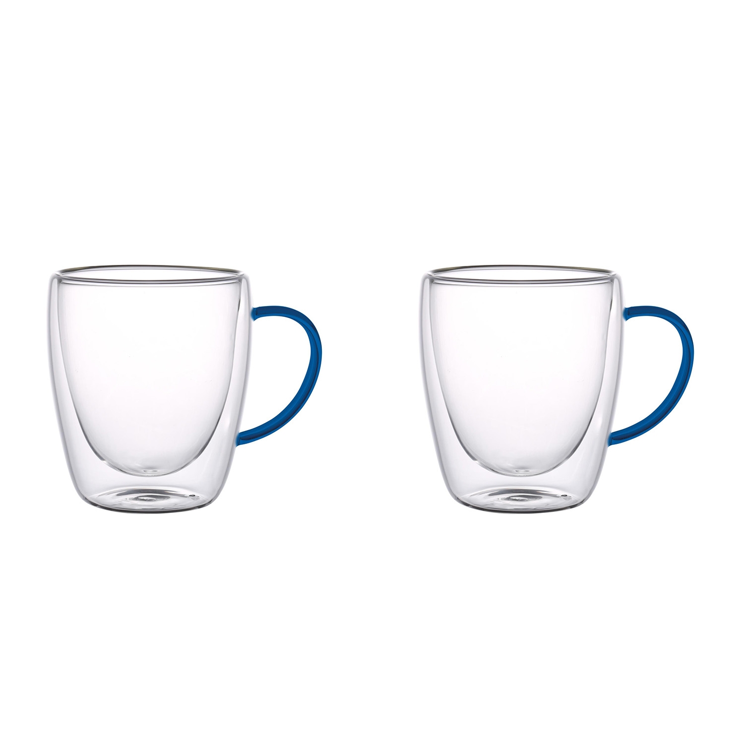 Szklanki termiczne MG Home Renza, 2 sztuki, 300 ml, z granatowym uchem
