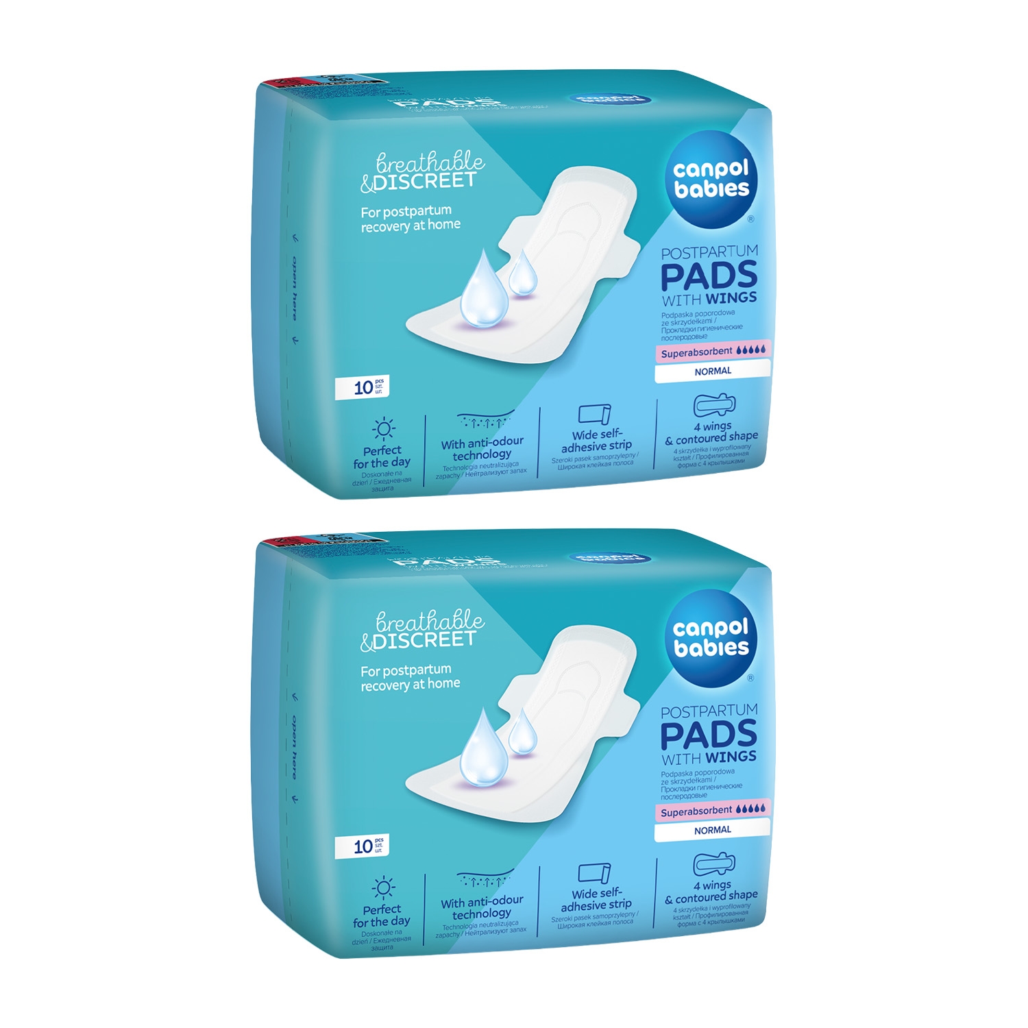 Podpaski poporodowe Canpol Babies Day, 2 x 10 sztuk